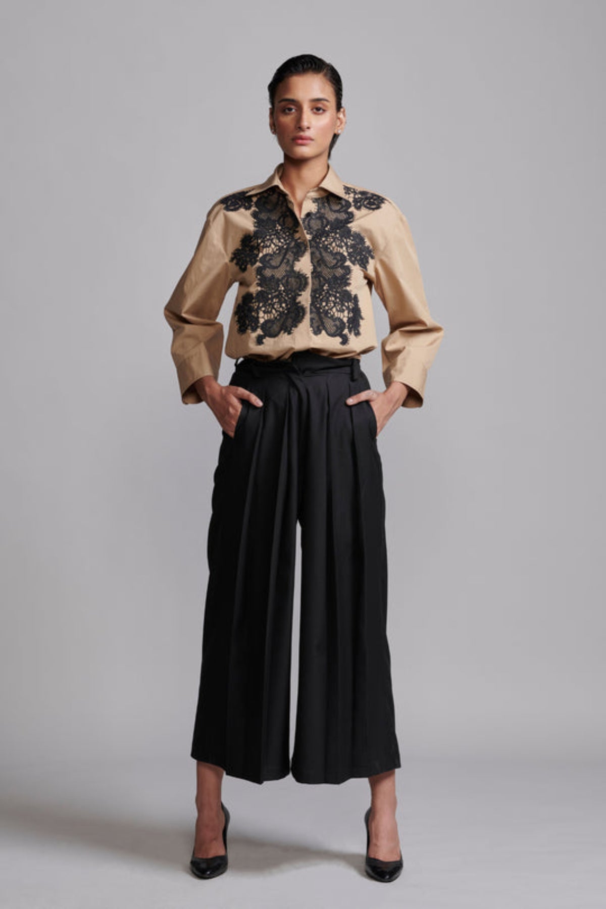 Pleated Culotte Pant