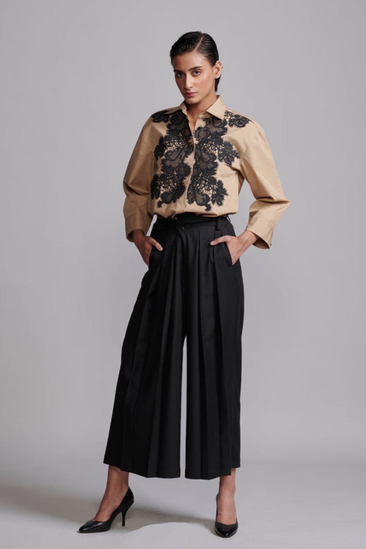 Pleated Culotte Pant