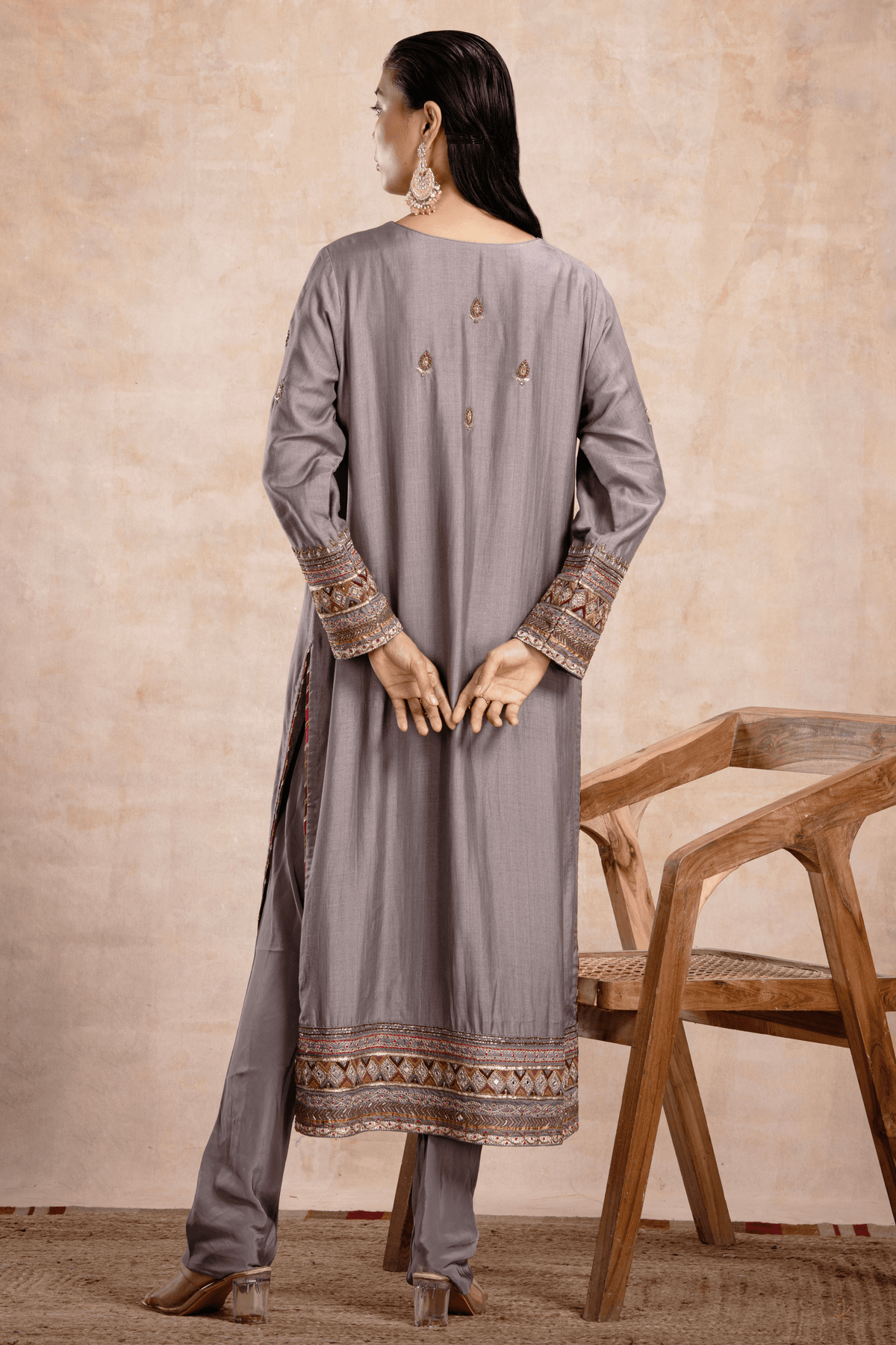 Rabia Straight Suit Set Saleti