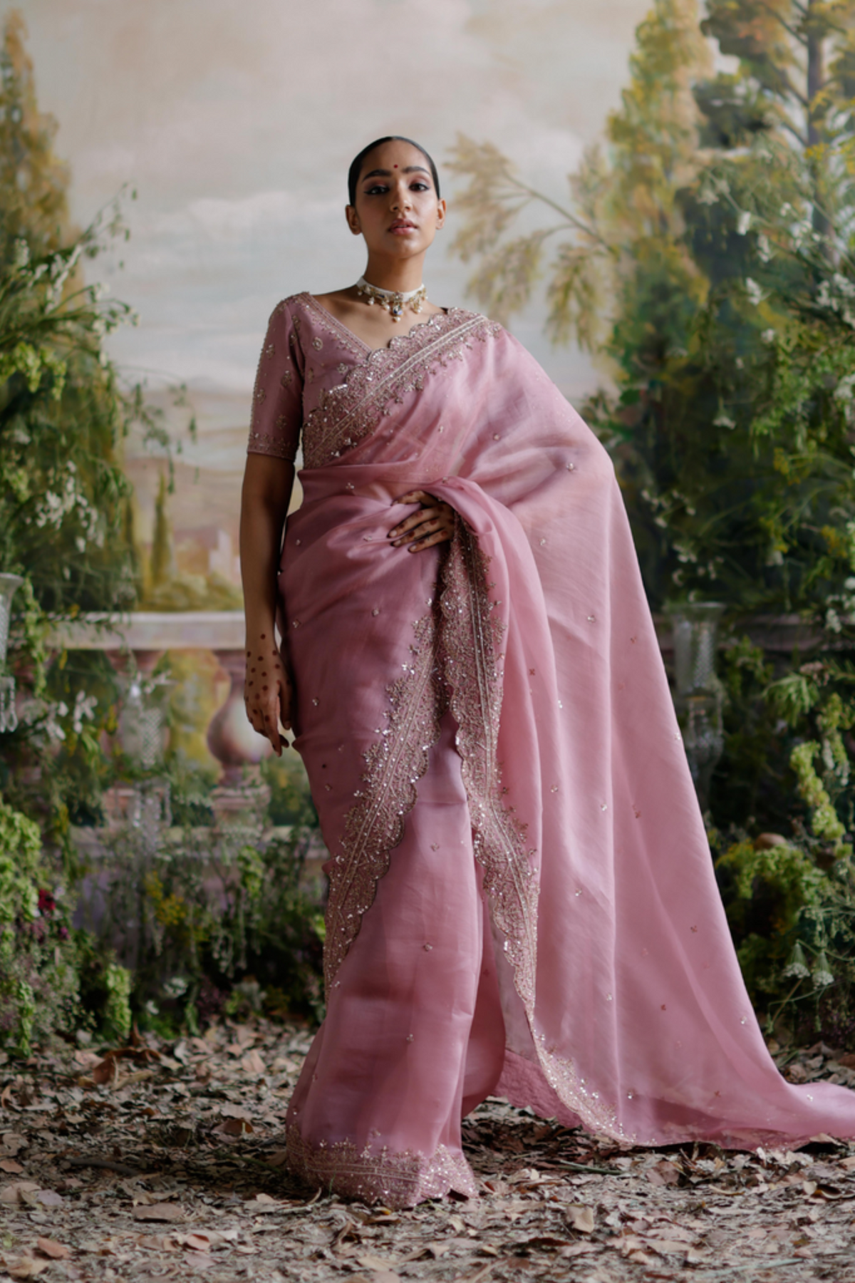 Lilac Saree Set