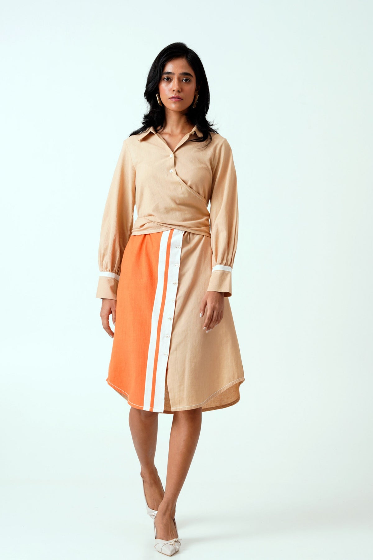 Tie-back Shirt Dress