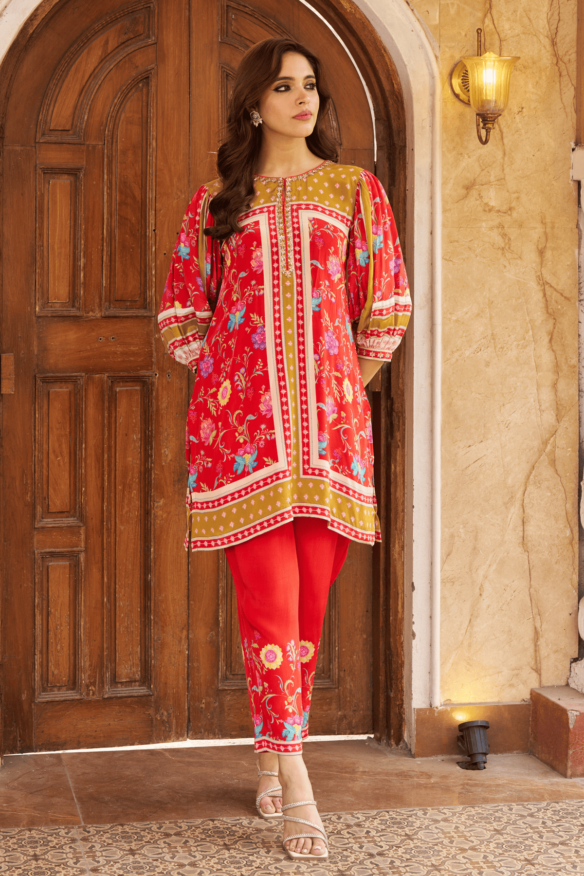 Khawaab Red Tunic Set