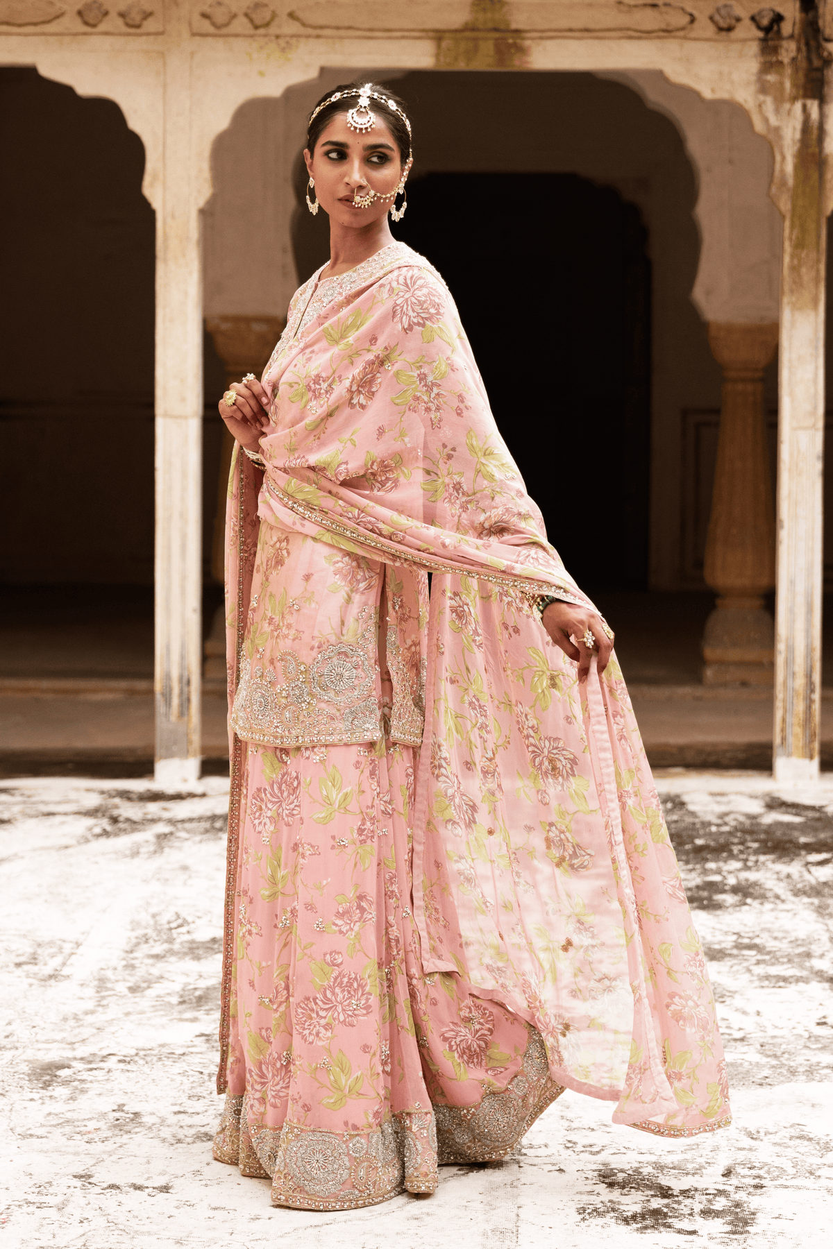 Floral Grace Sharara Set