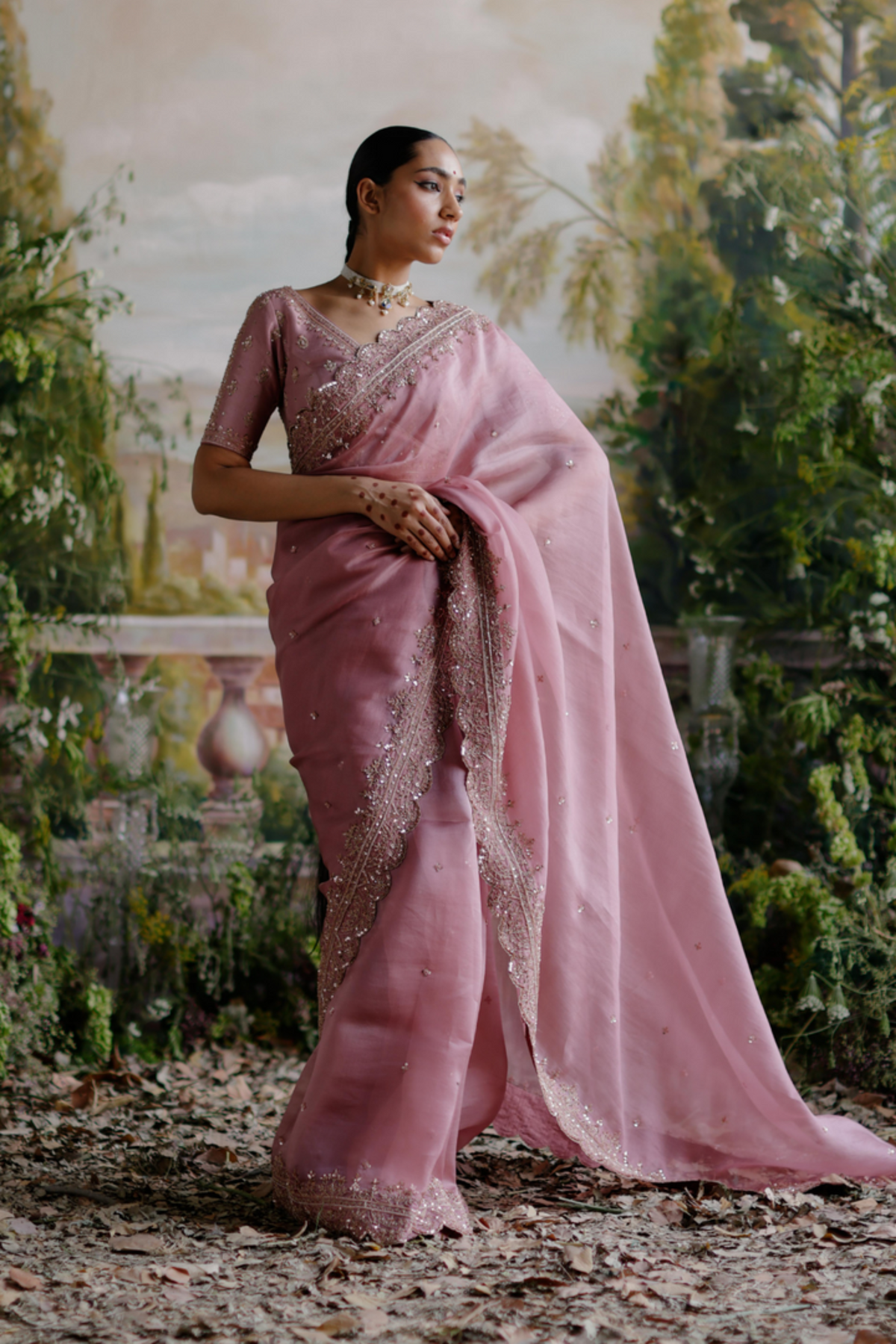 Lilac Saree Set