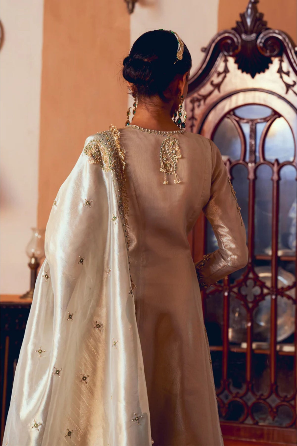 Pearl Gold Anarkali