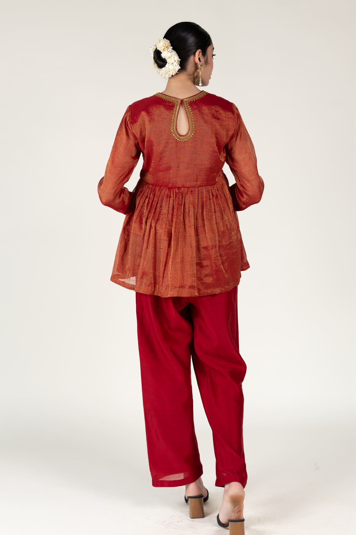 Indian Red Ranihaar Tunic Set