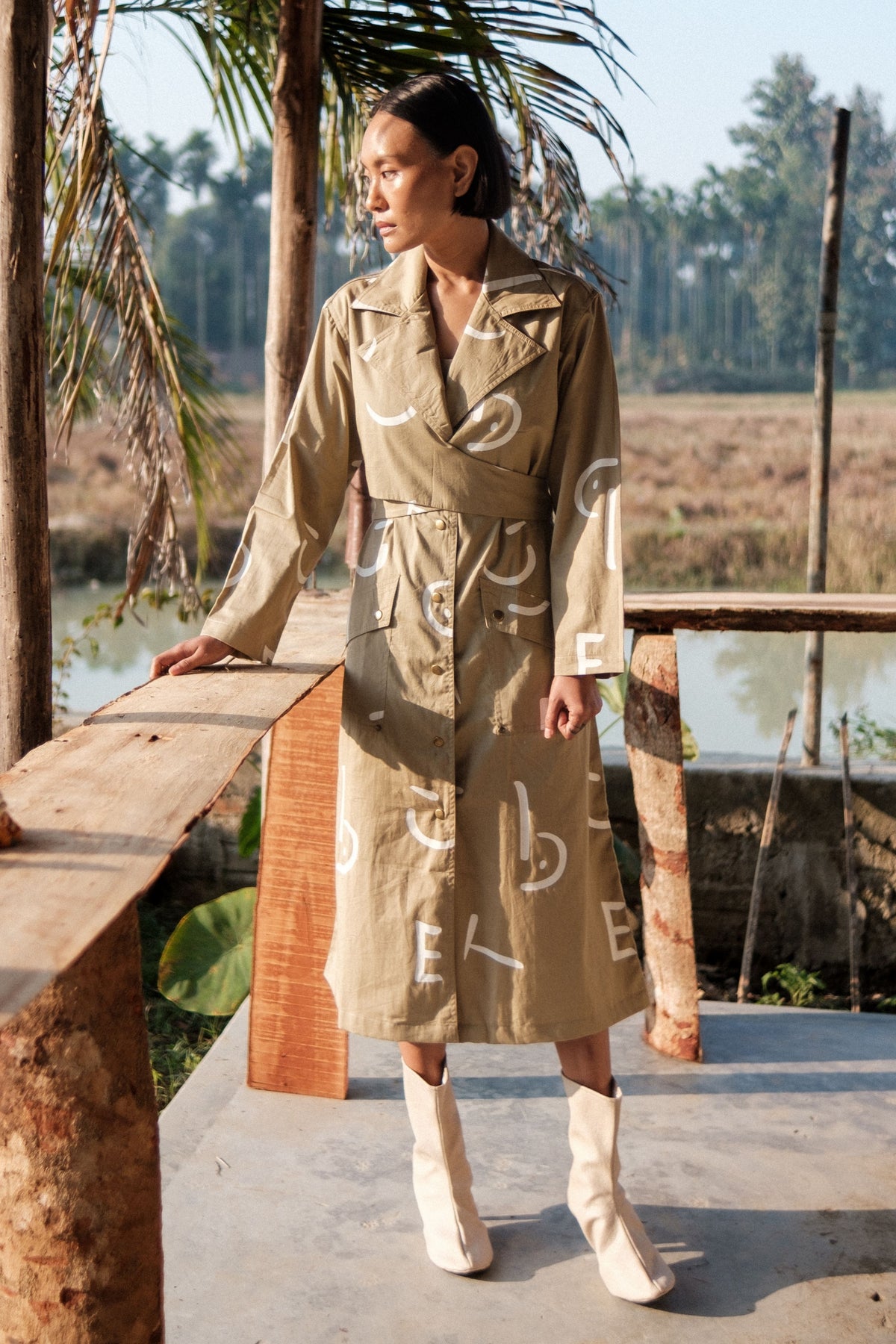 Khaki Line Copenhagen Trench