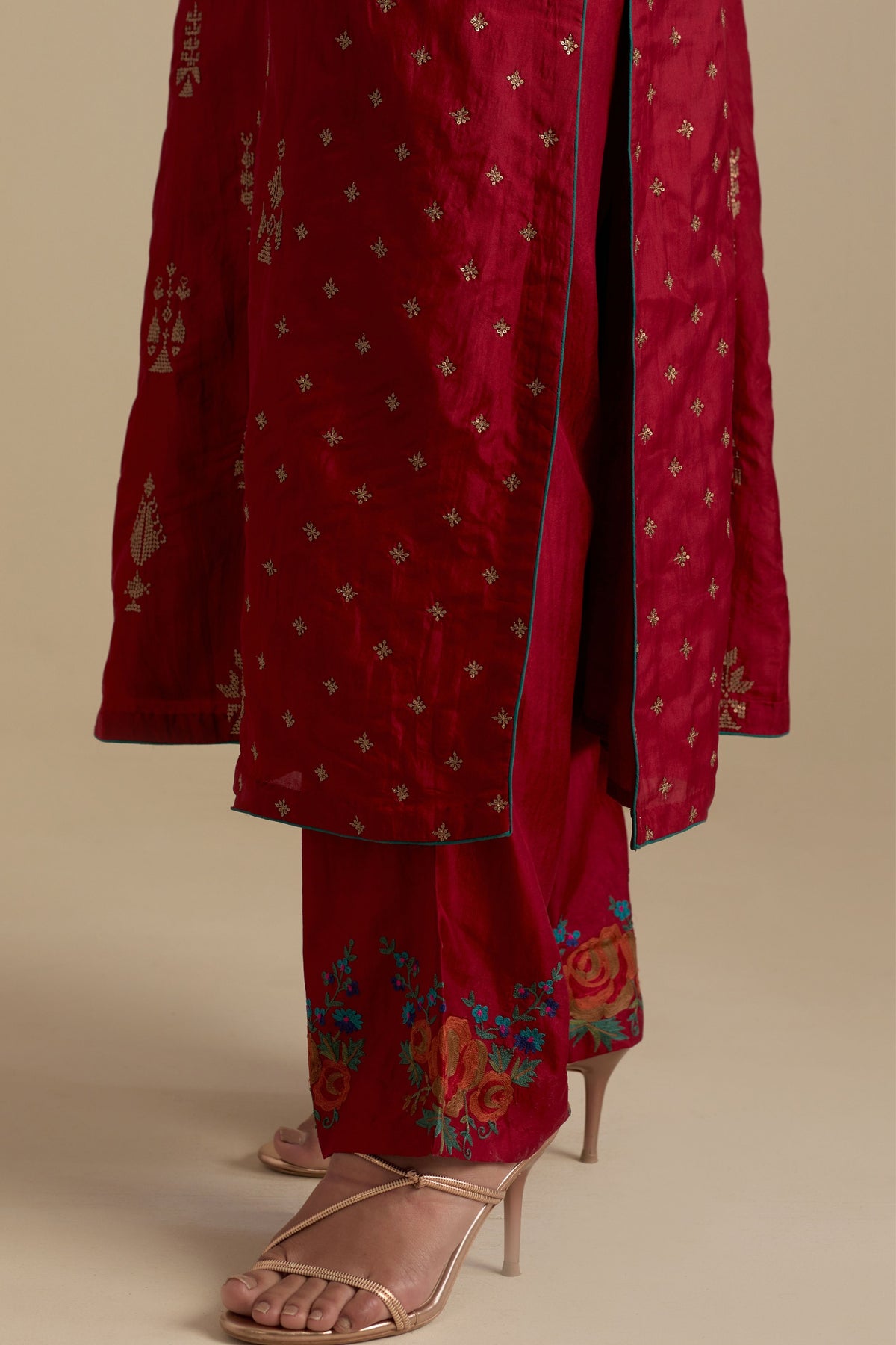 Barn Red Straight Kurta Set