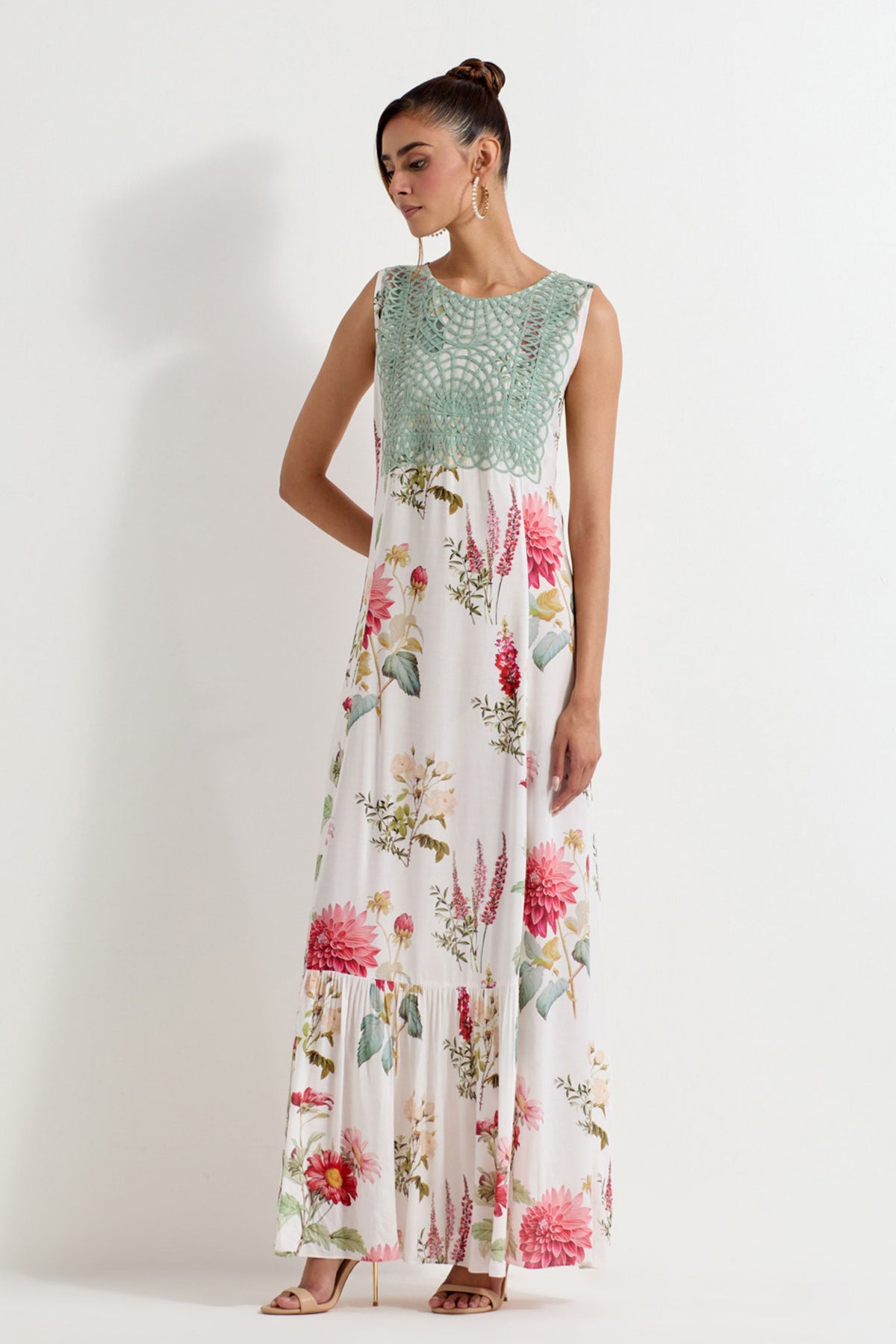 Daisy Printed Long Dress