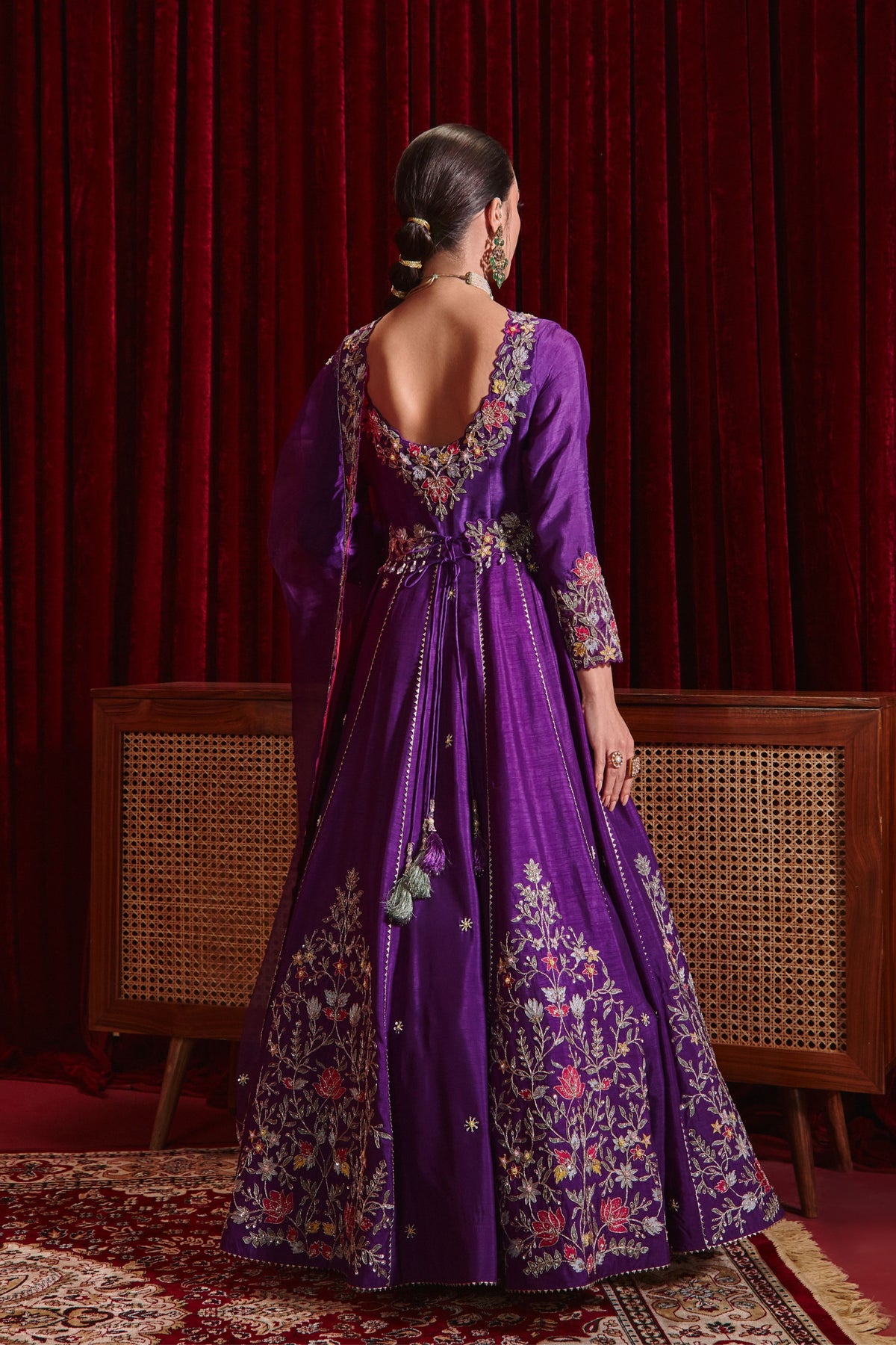 Purple Naira Anarkali Set