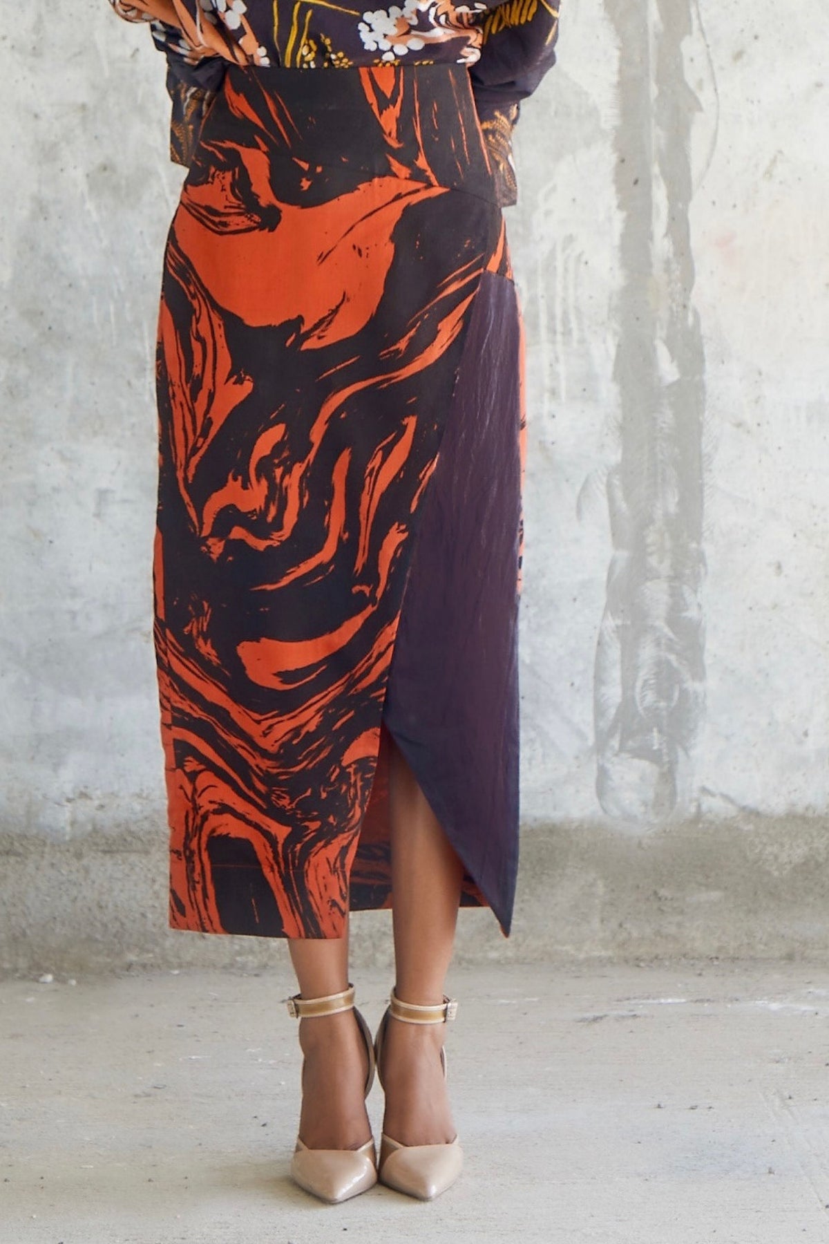 Marble Drape Skirt