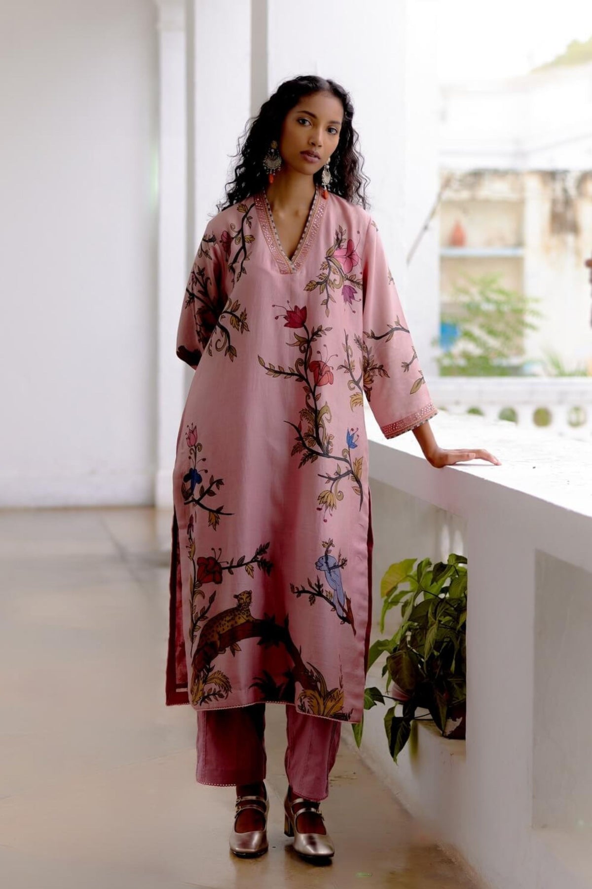 Malabar Printed Leopard Kurta Set