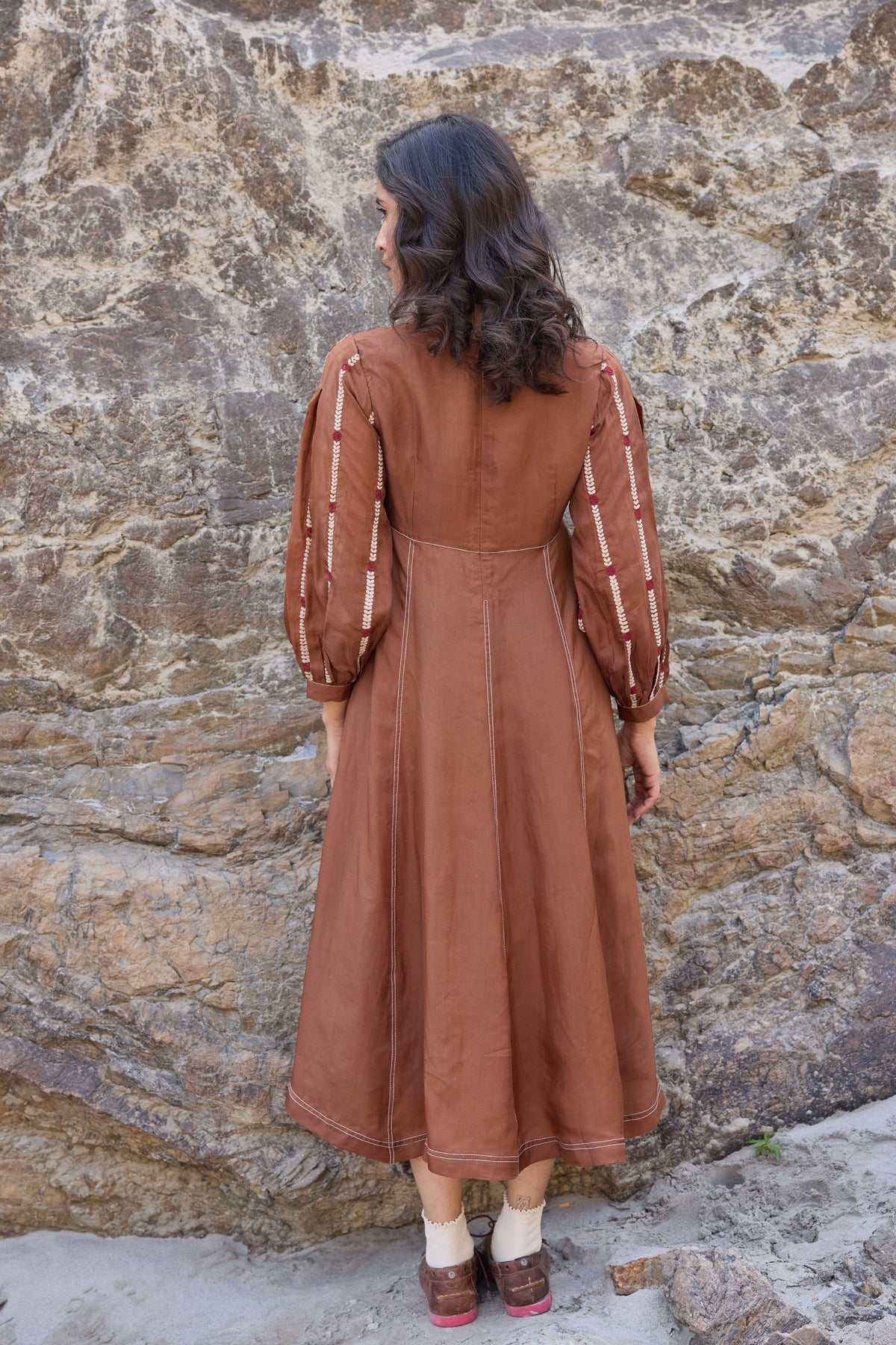 Brown Midi Dress