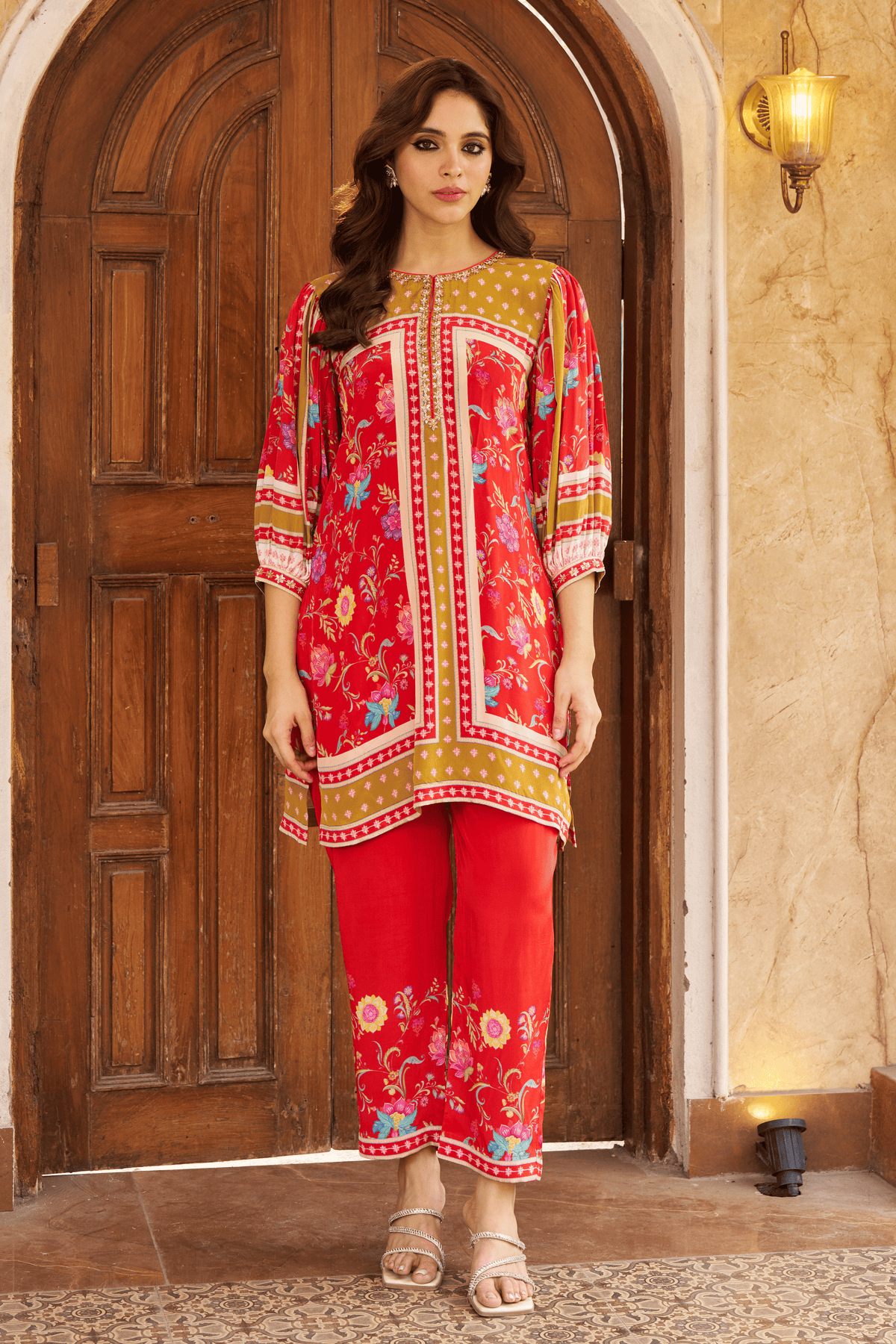 Khawaab Red Tunic Set