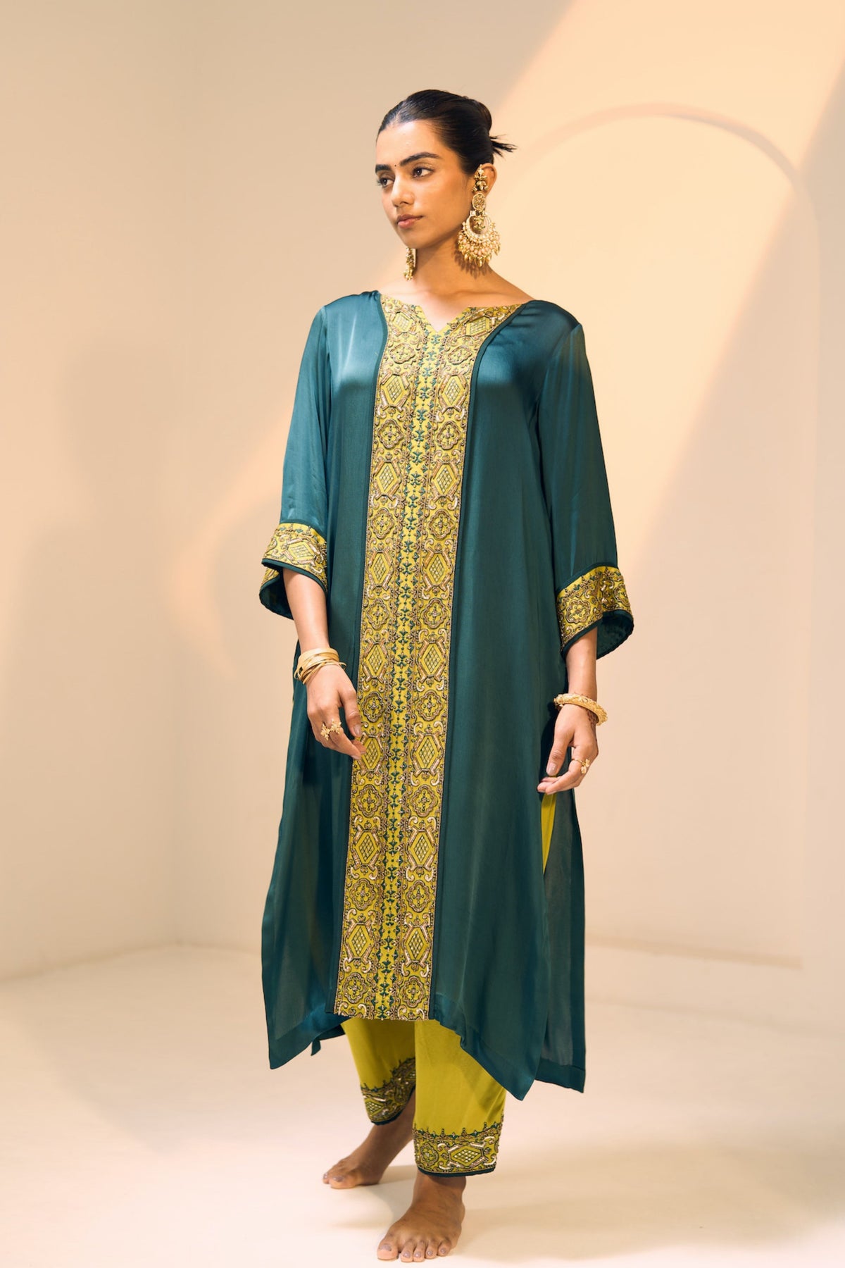 Green Seerat Kurta Set