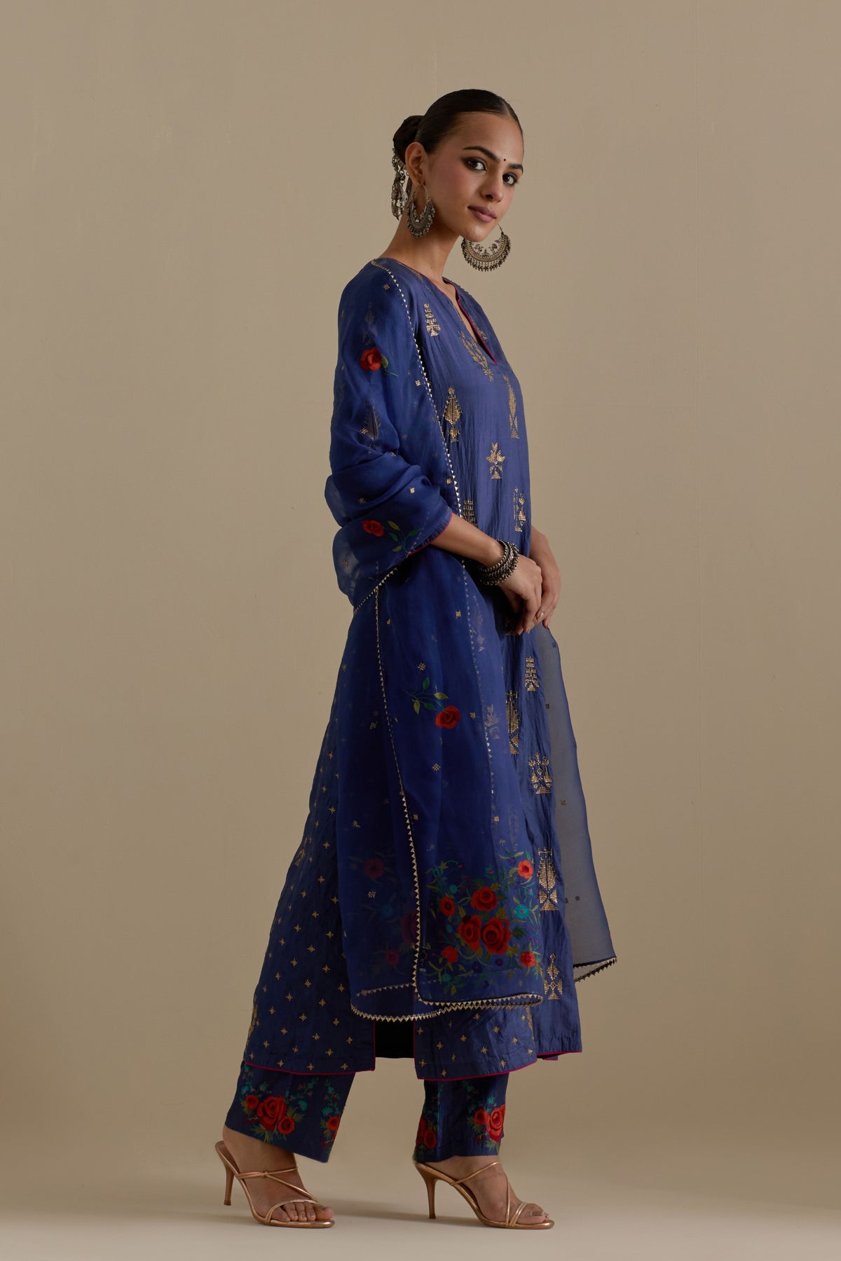 Blue Straight Kurta Set