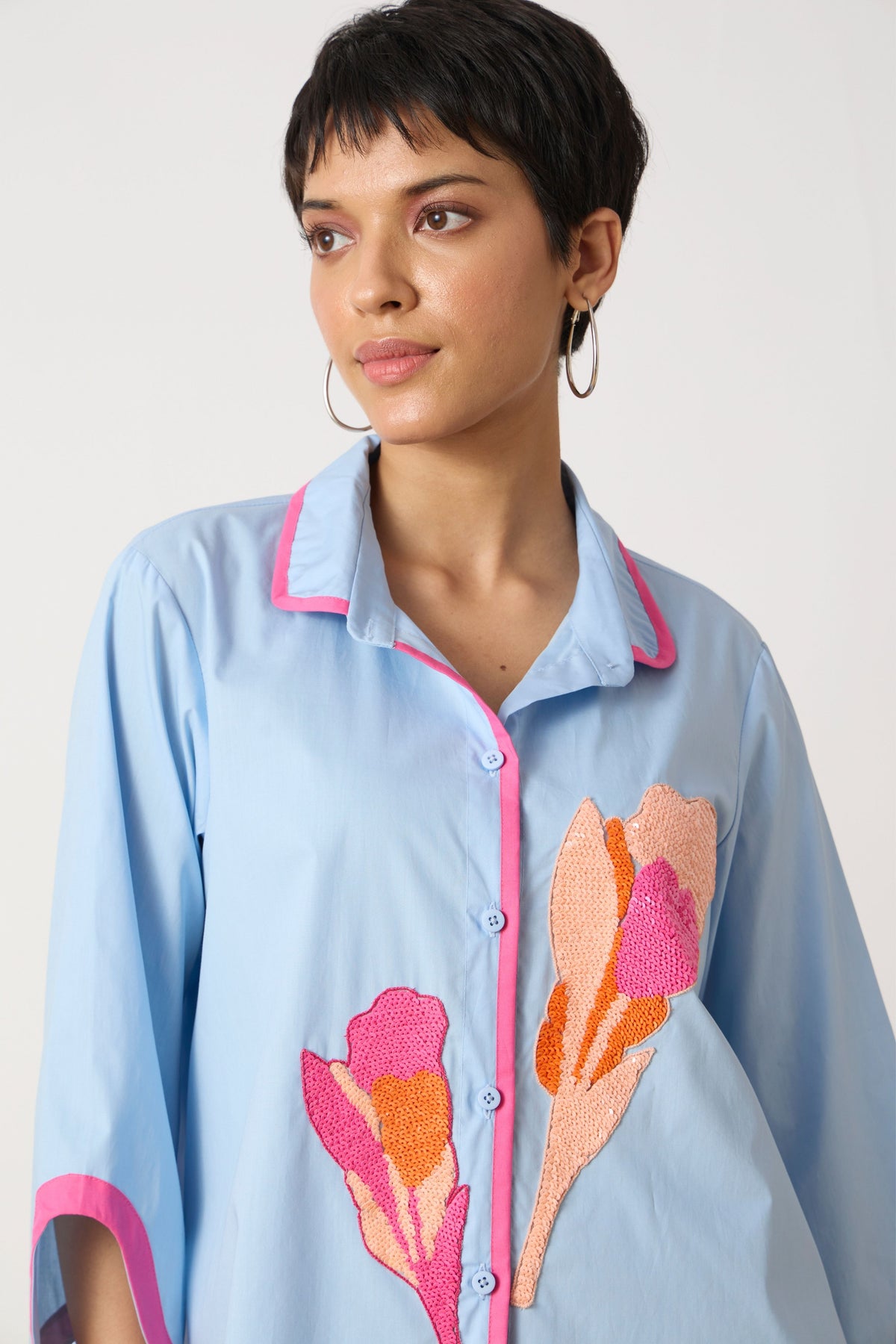 Liam Applique Dutch Blue Shirt