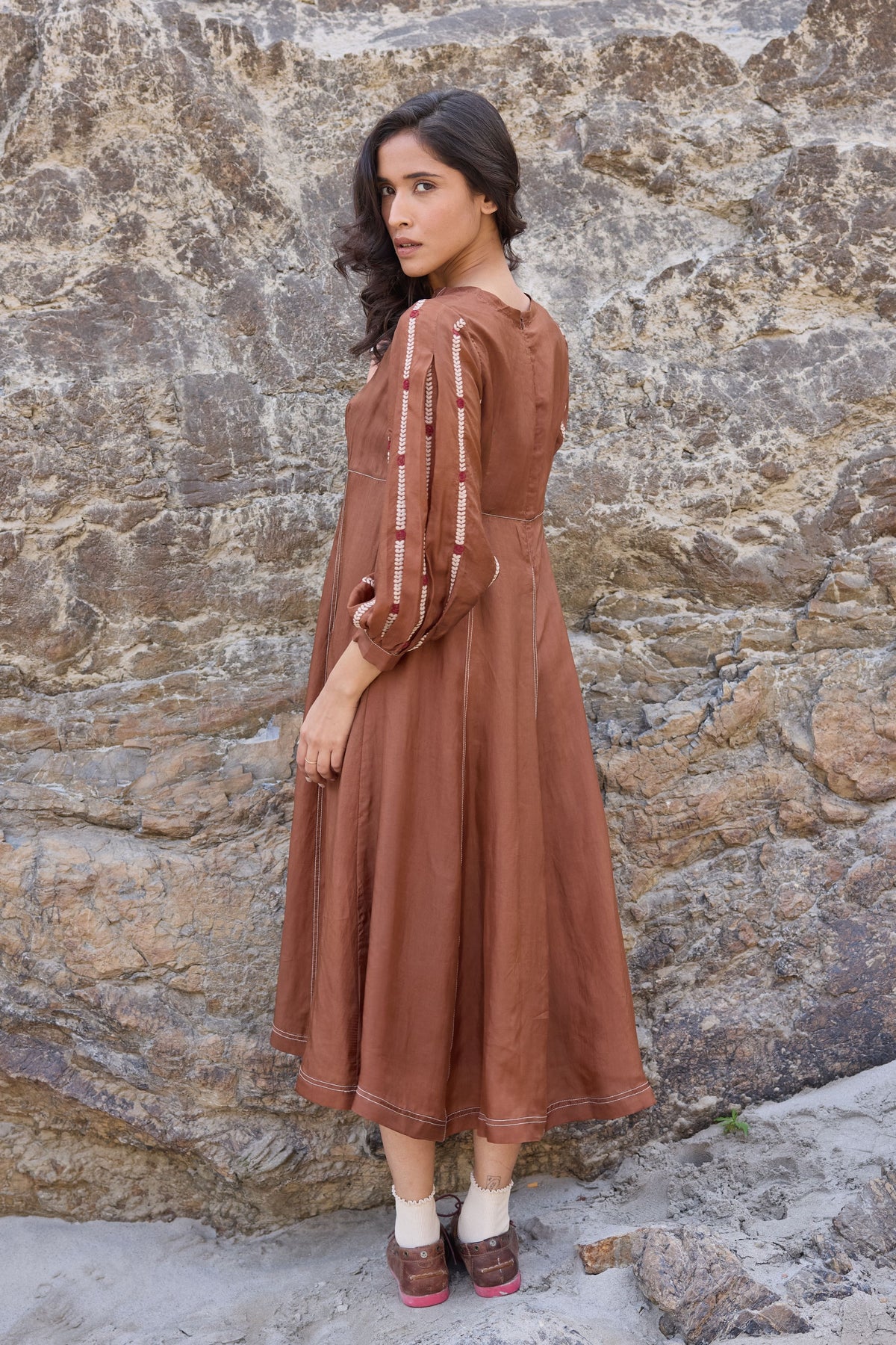 Brown Midi Dress