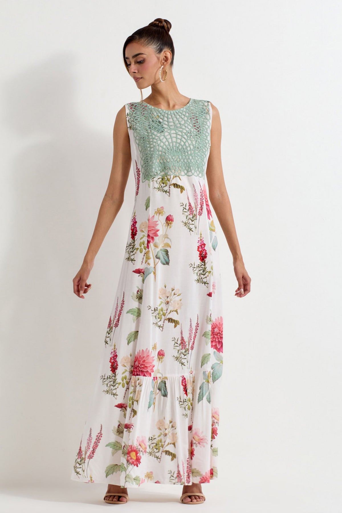 Daisy Printed Long Dress