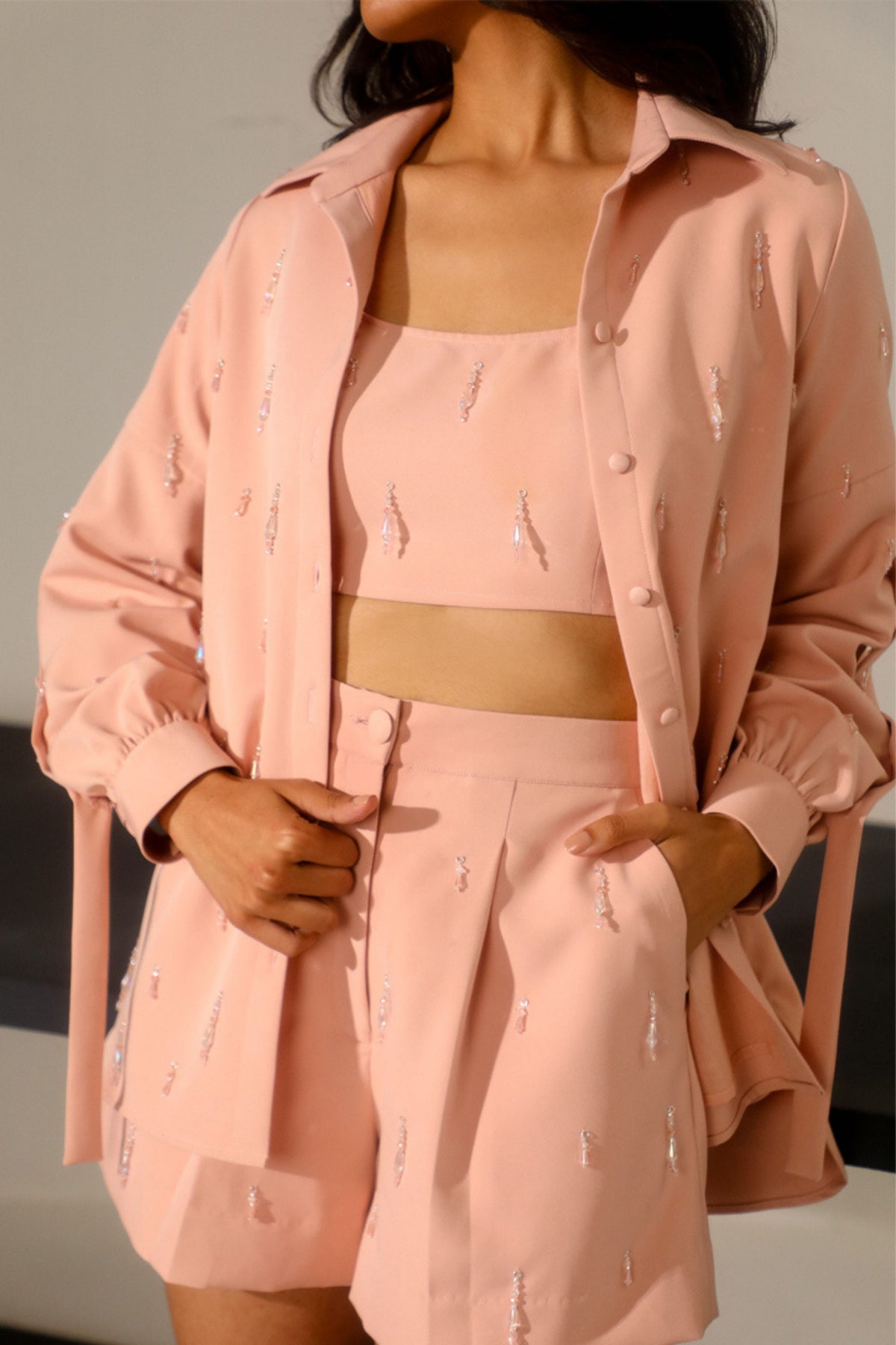 Lily Co-Ord Set In Peach