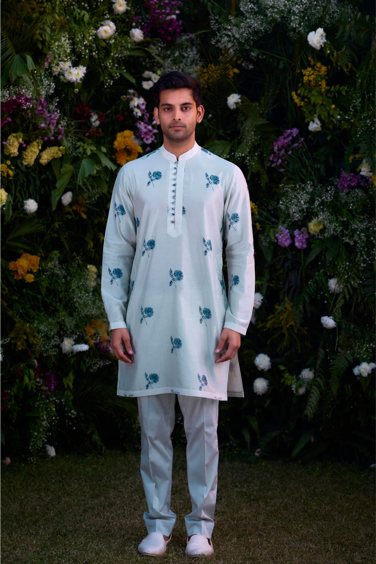 Illusion Blue Kurta Set