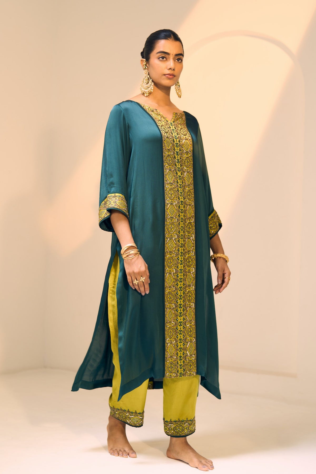 Green Seerat Kurta Set