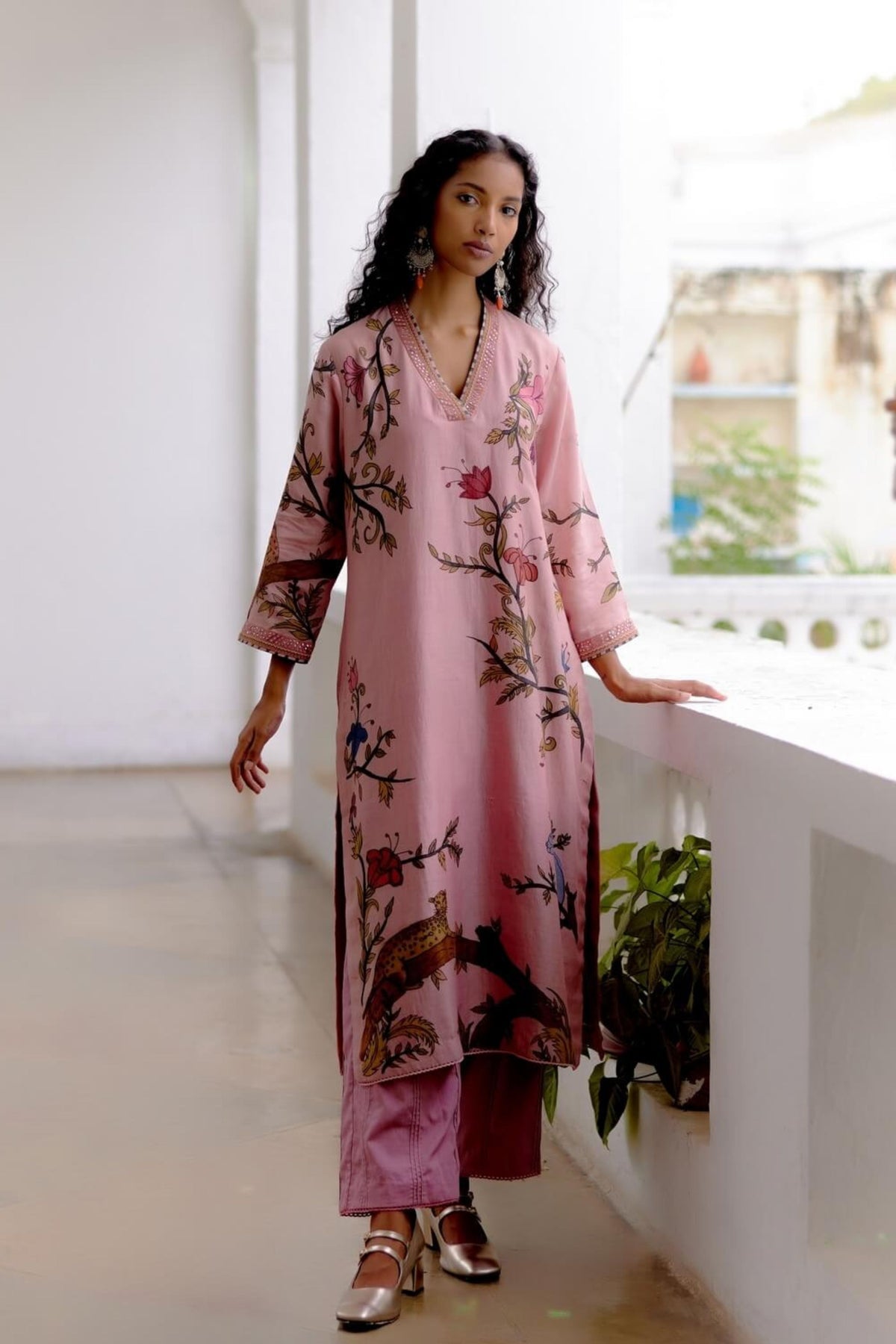 Malabar Printed Leopard Kurta Set