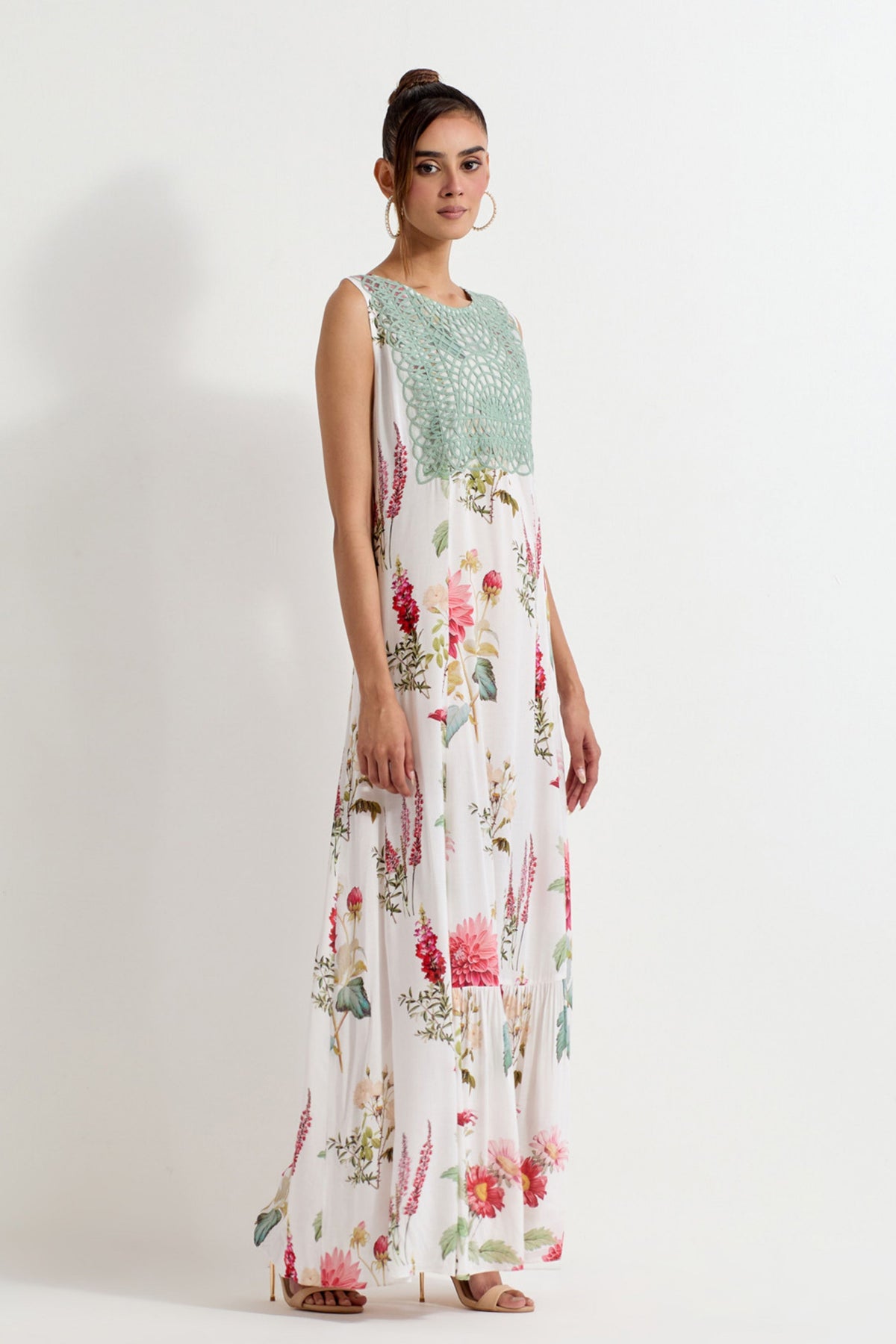 Daisy Printed Long Dress