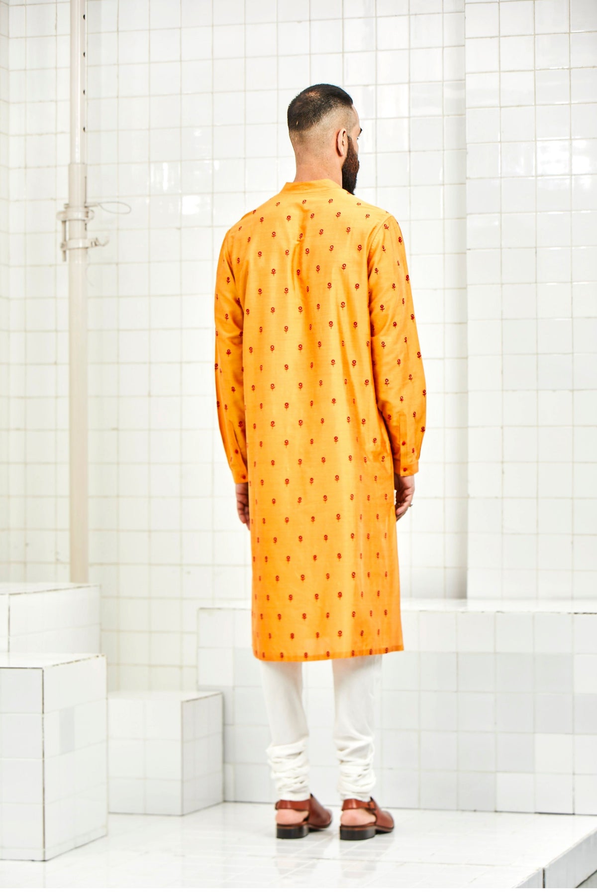 Yellow Kalwara Embroidered Kurta Set