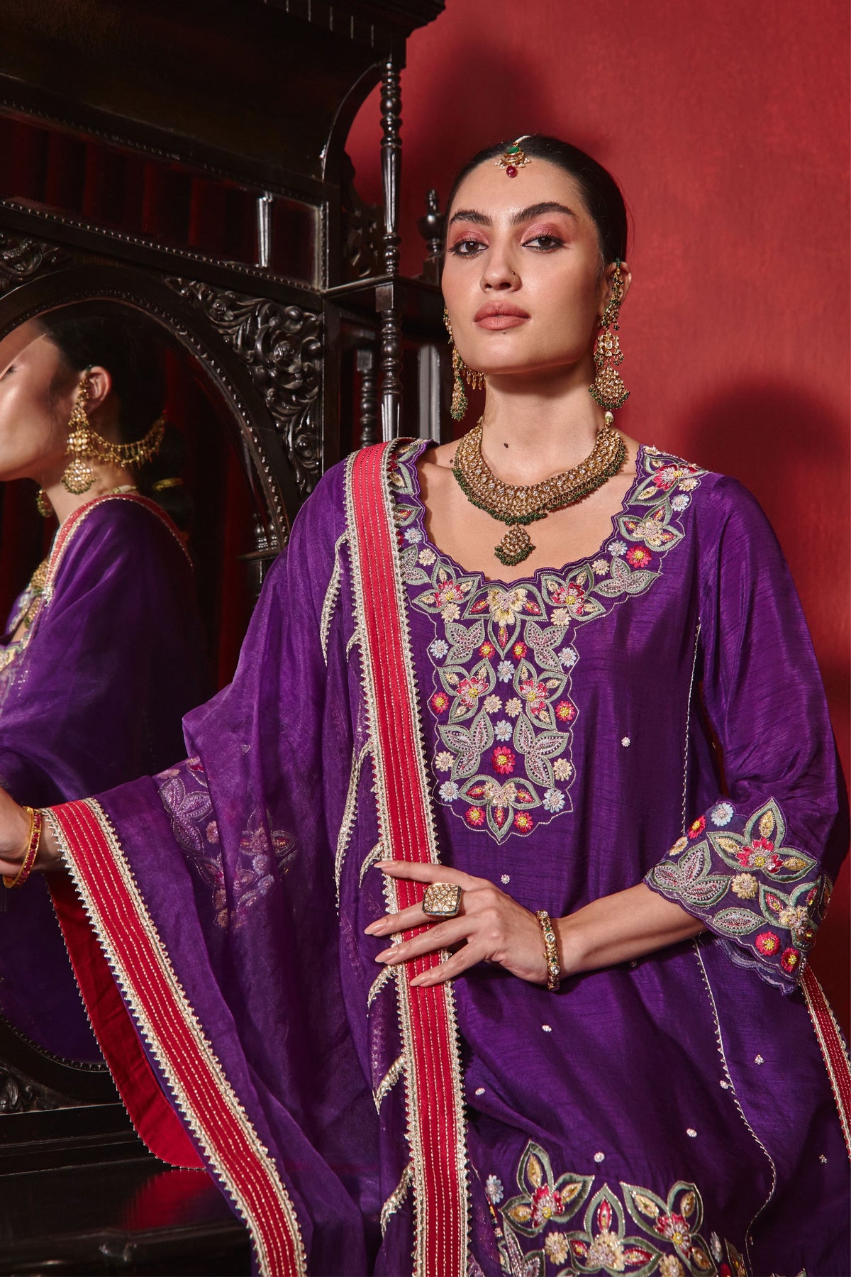 Purple Shagun Sharara Set