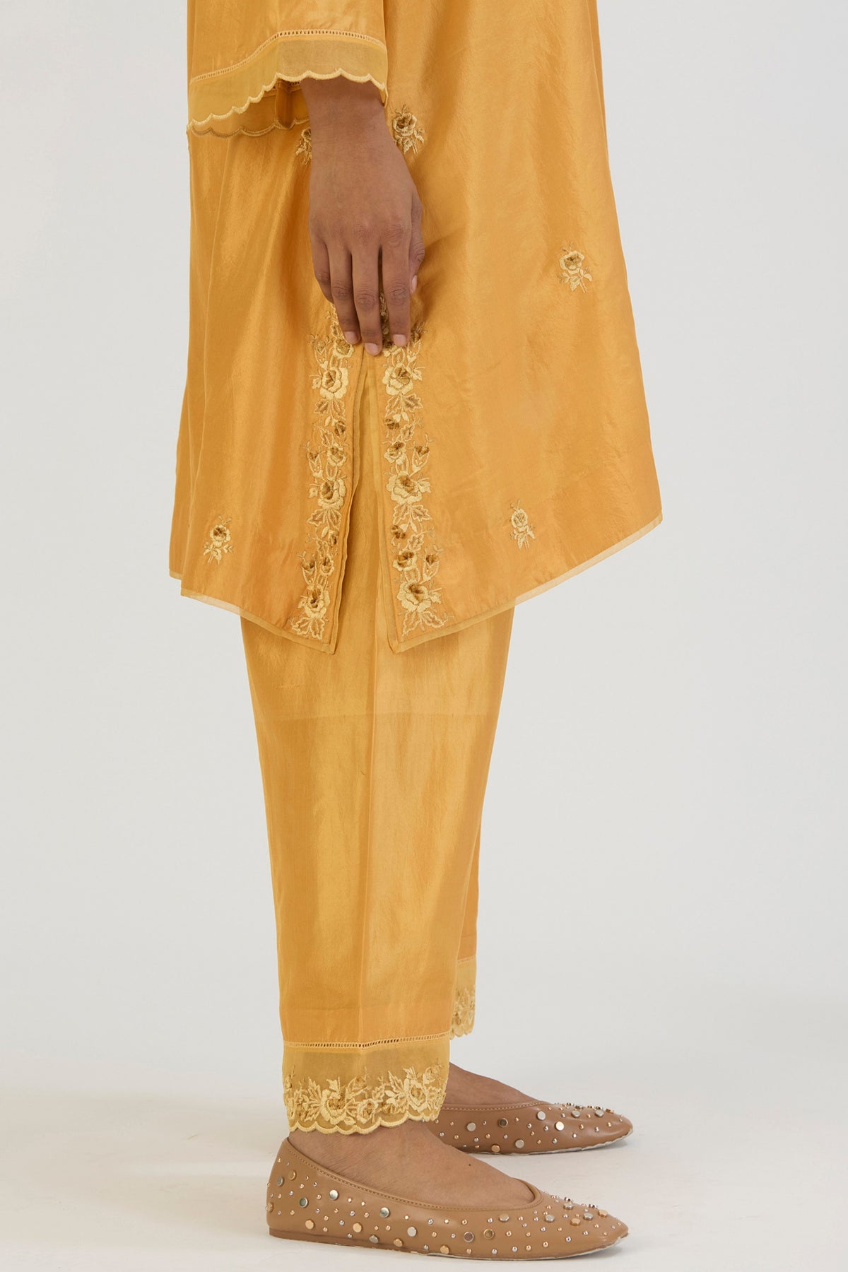 Yellow Ferah Kurta and Pant