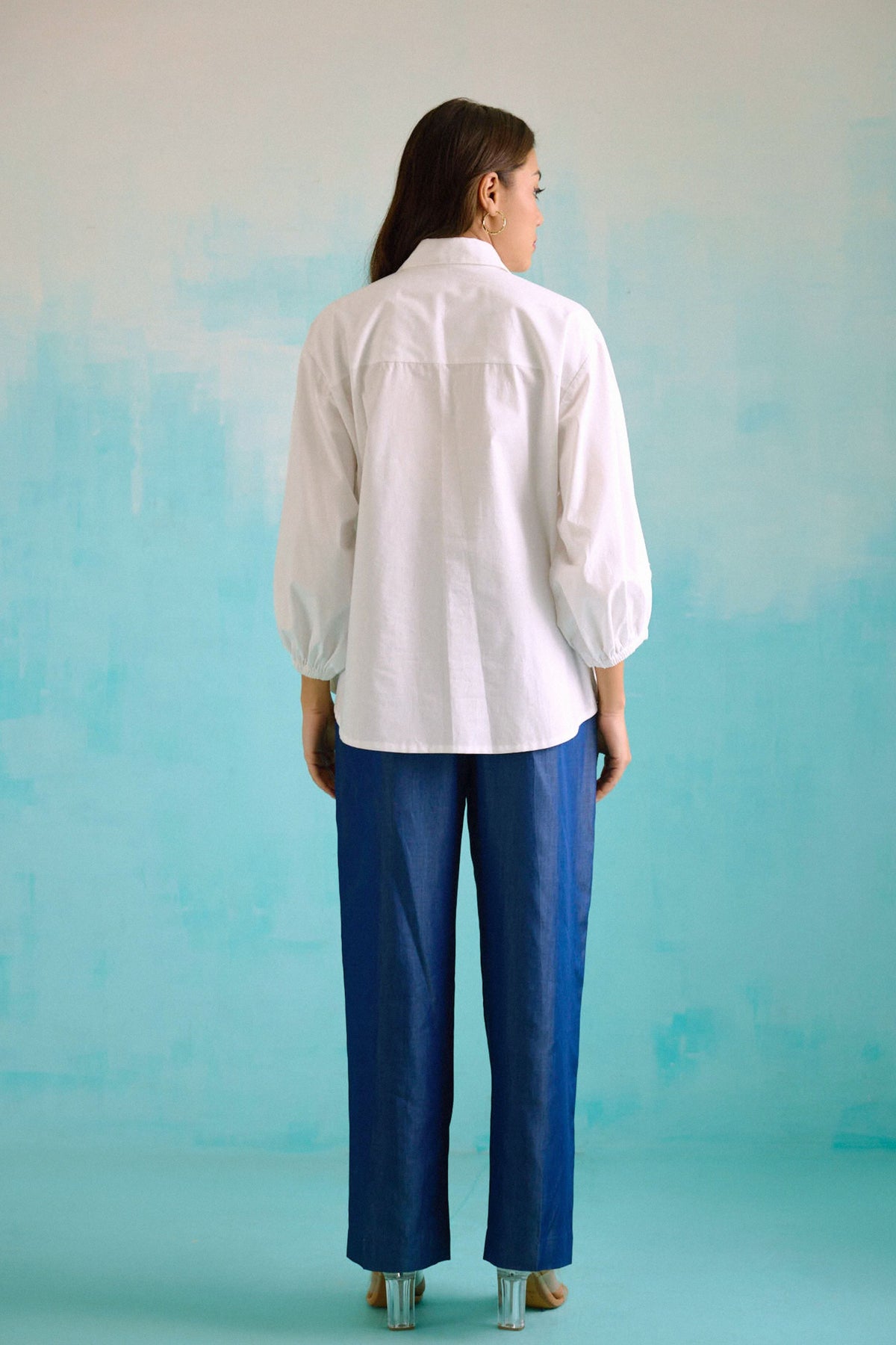 Denim Tencel Straight Everyday Pants