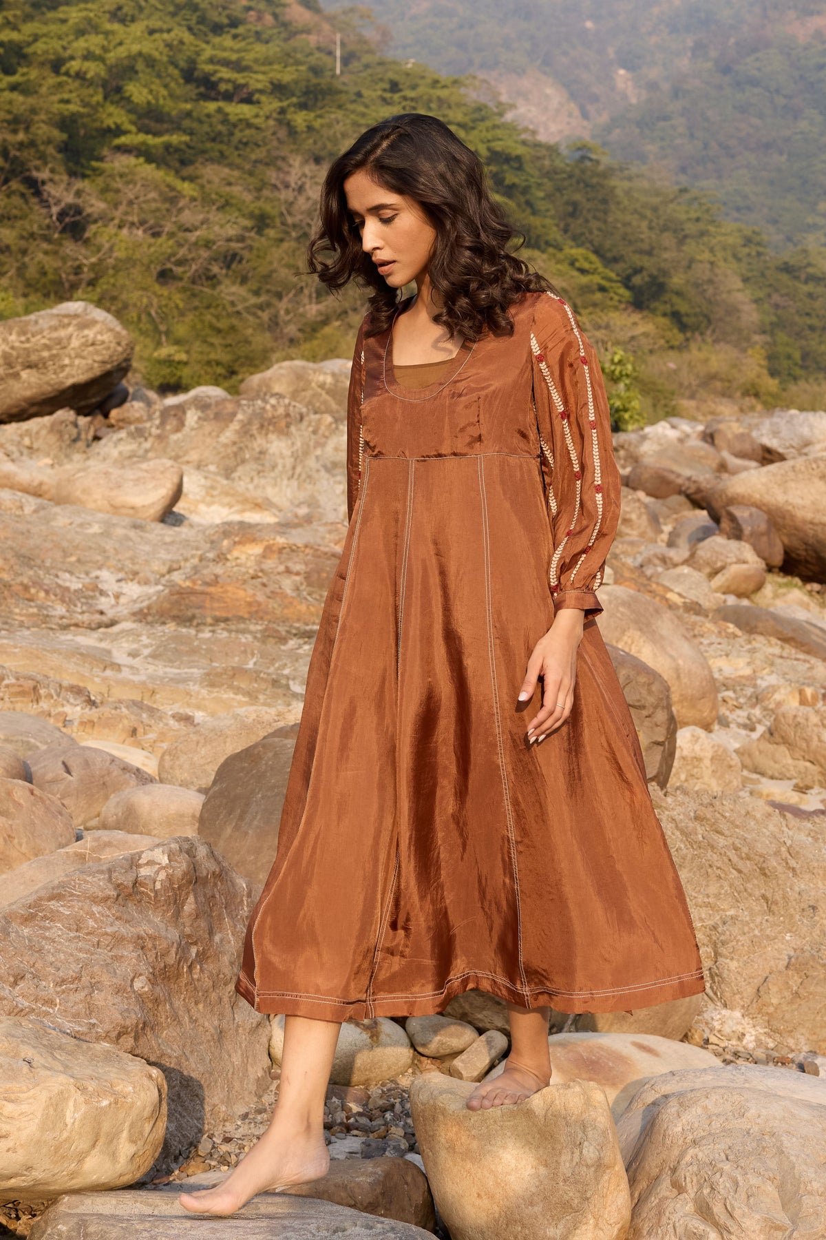 Brown Midi Dress