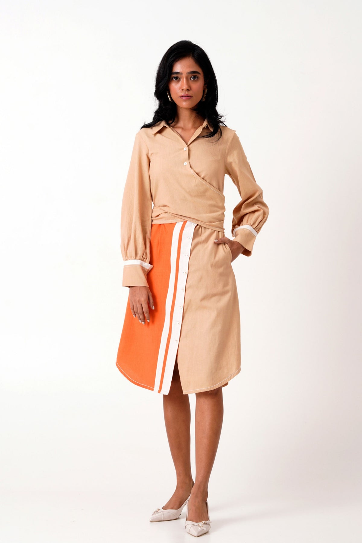 Tie-back Shirt Dress