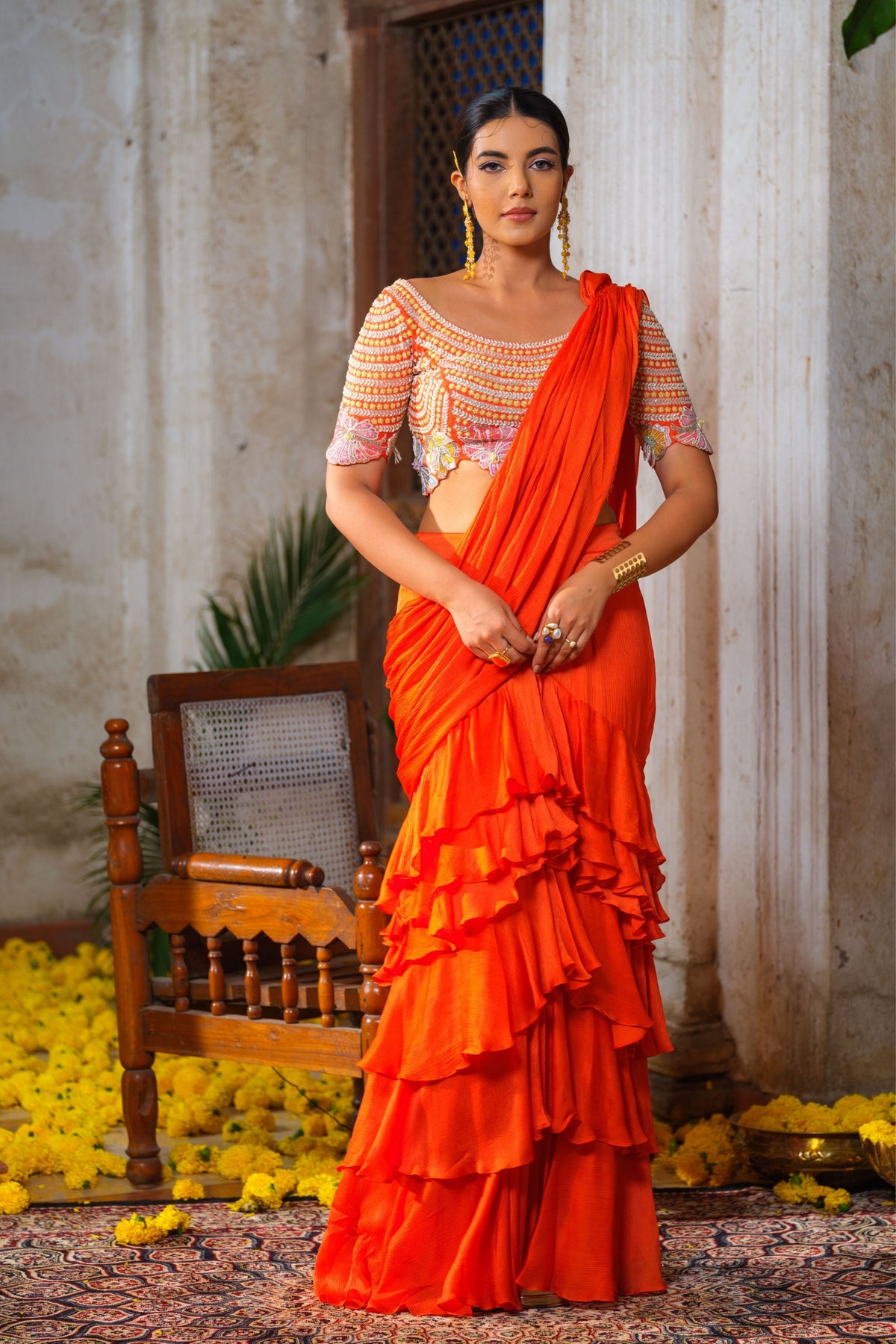 Lea O Pre-draped Saree Set