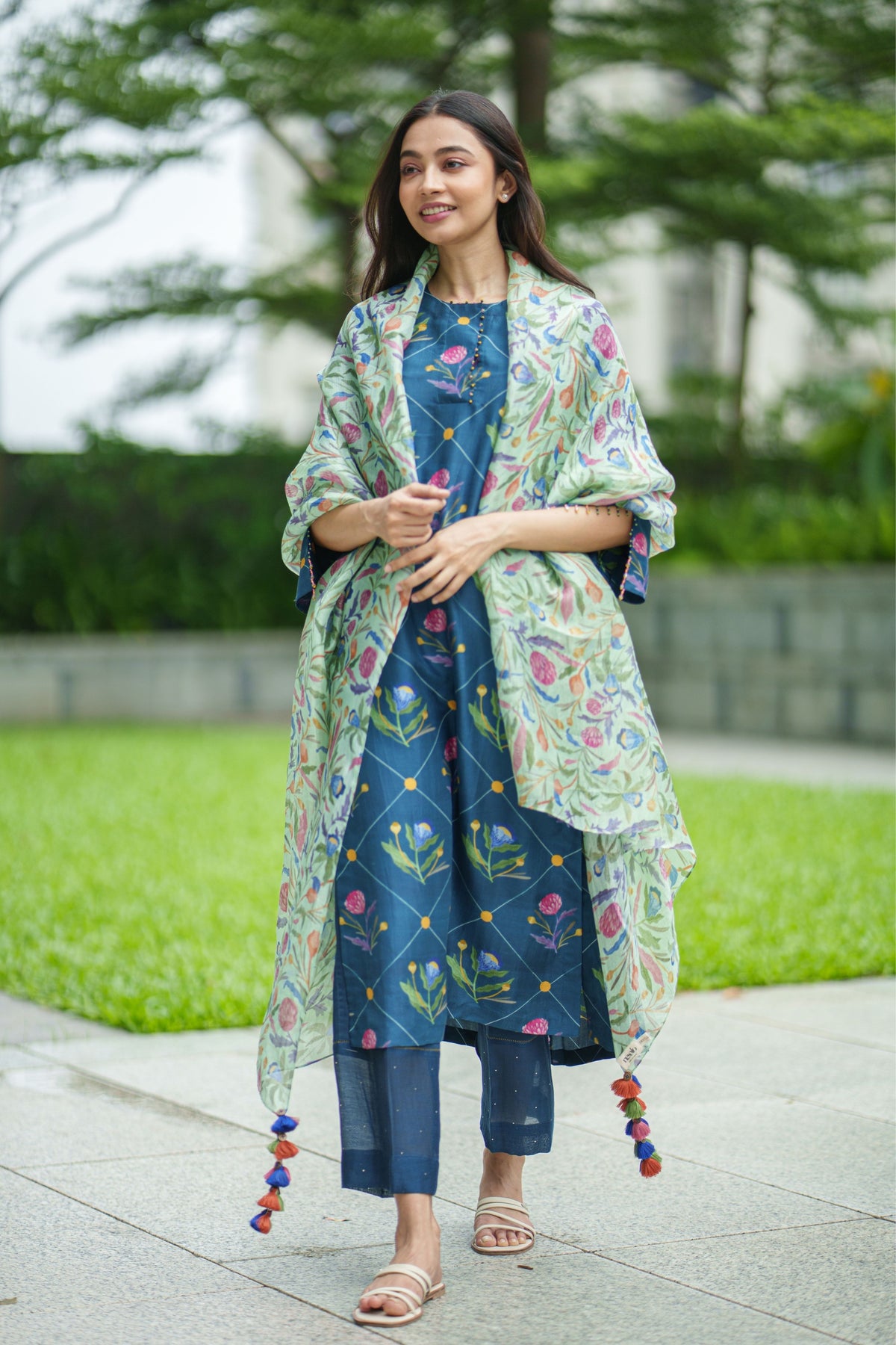 Daisy Olive Kurta Set