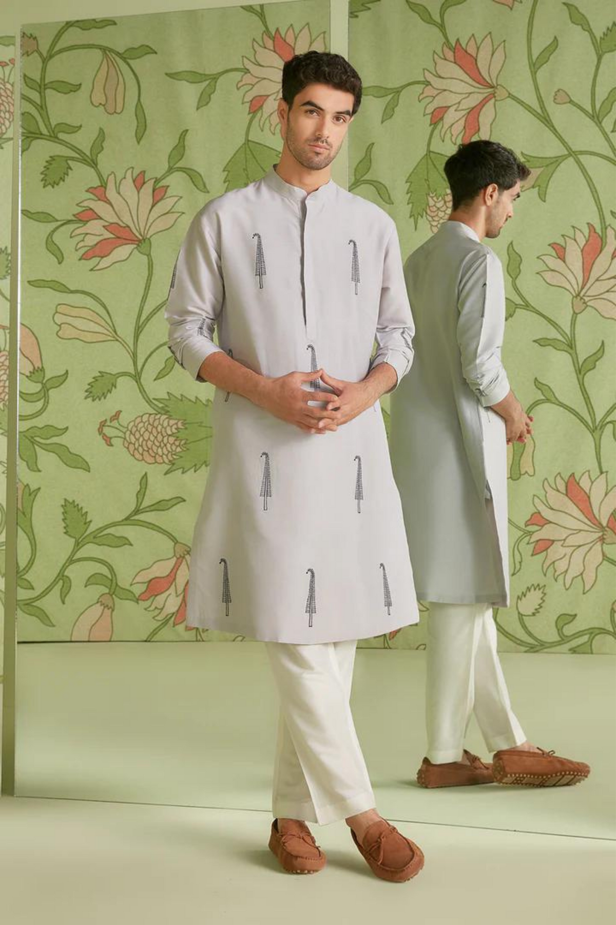 Grey kurta set