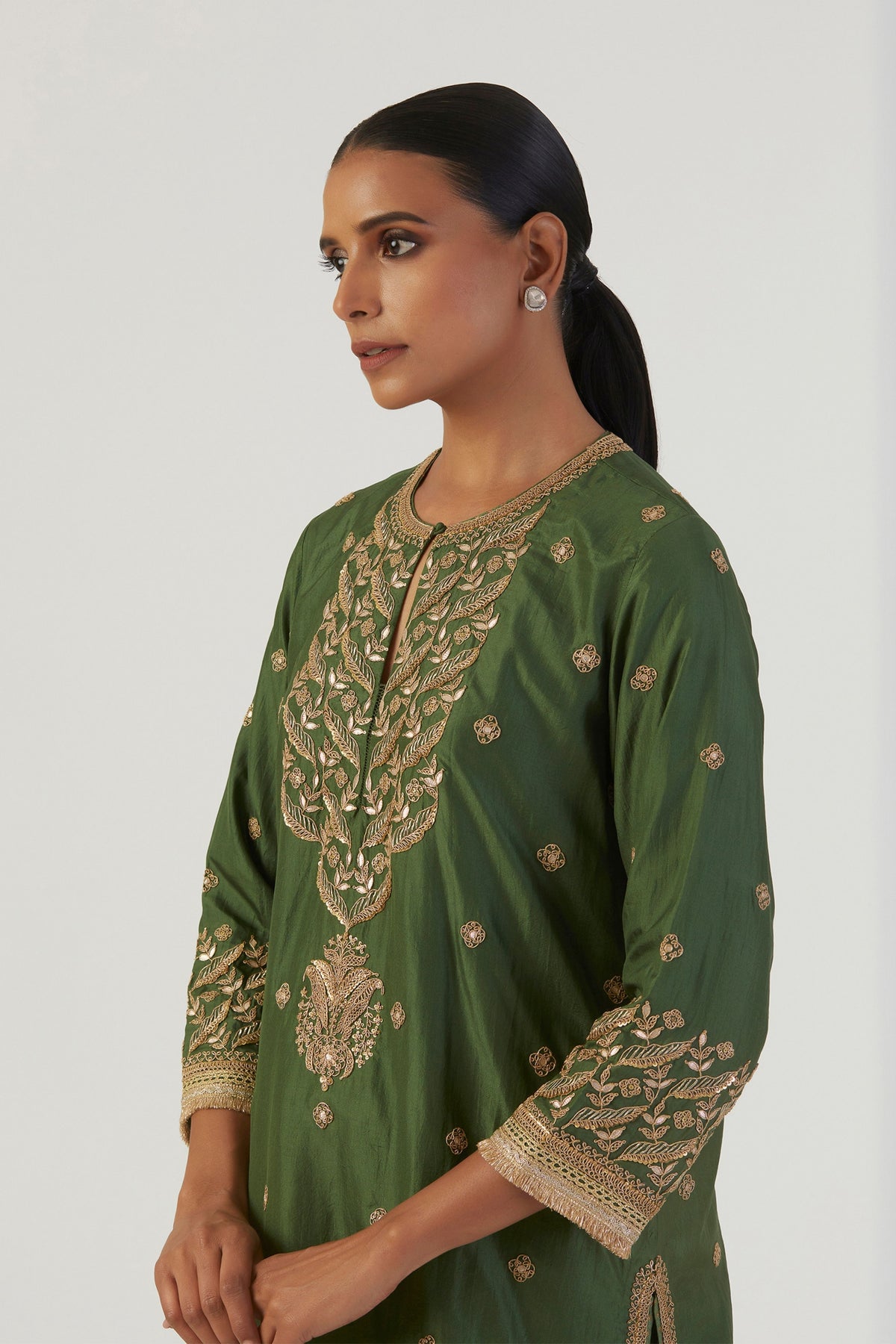 Urmi Green Kurta and Sharara