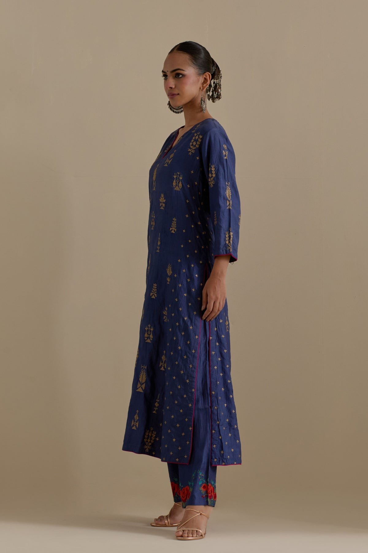 Blue Straight Kurta Set