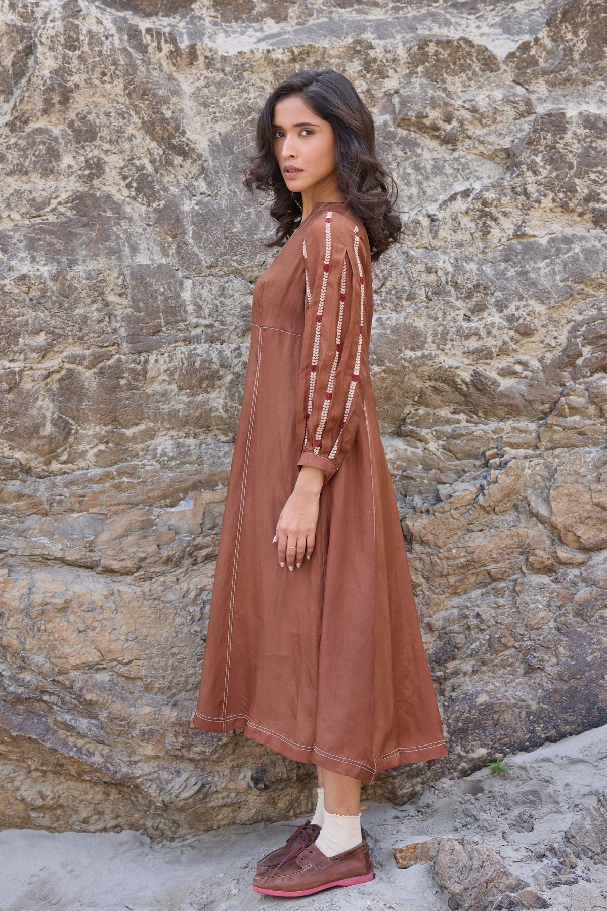 Brown Midi Dress