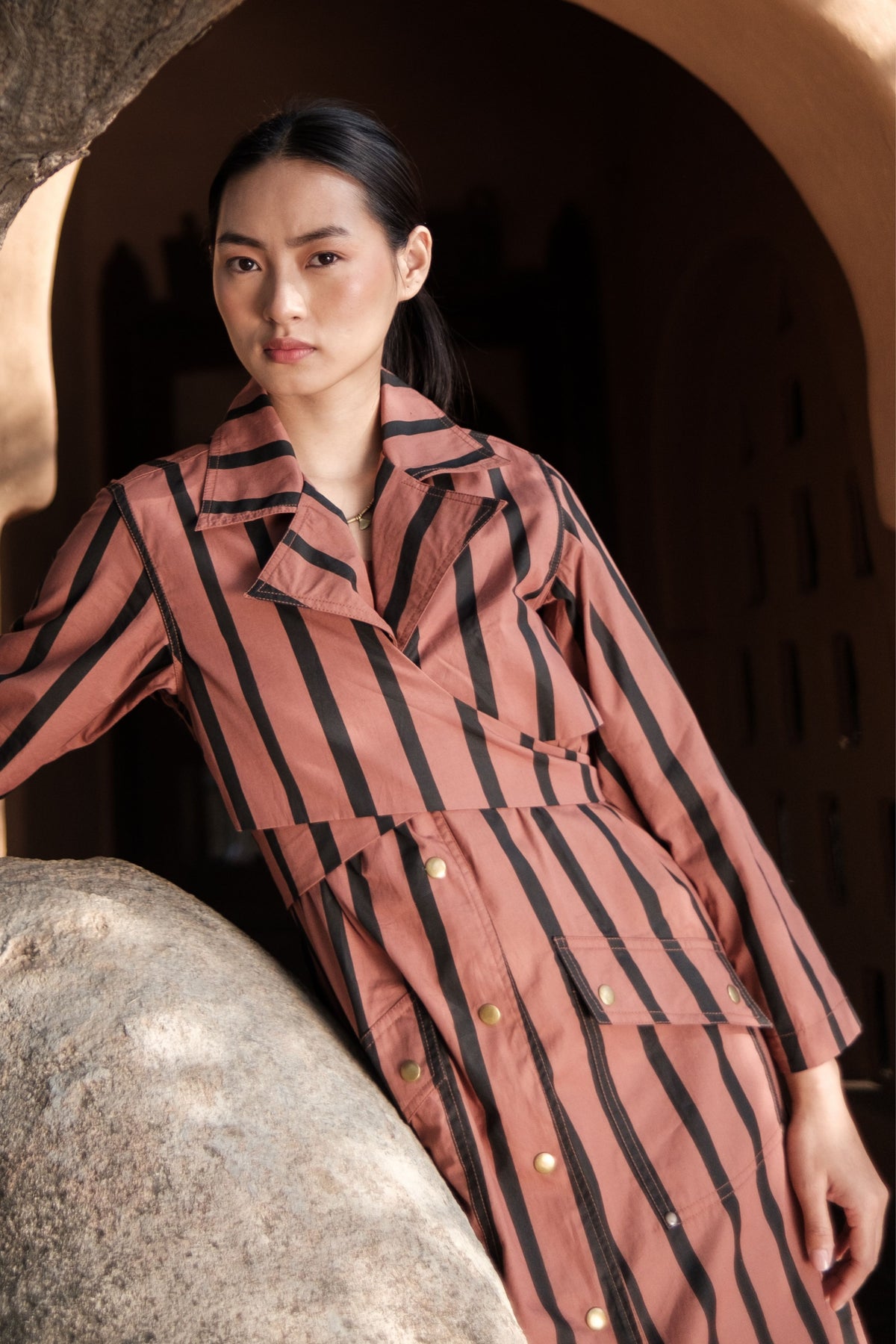 Copper Stripes Copenhagen Trench