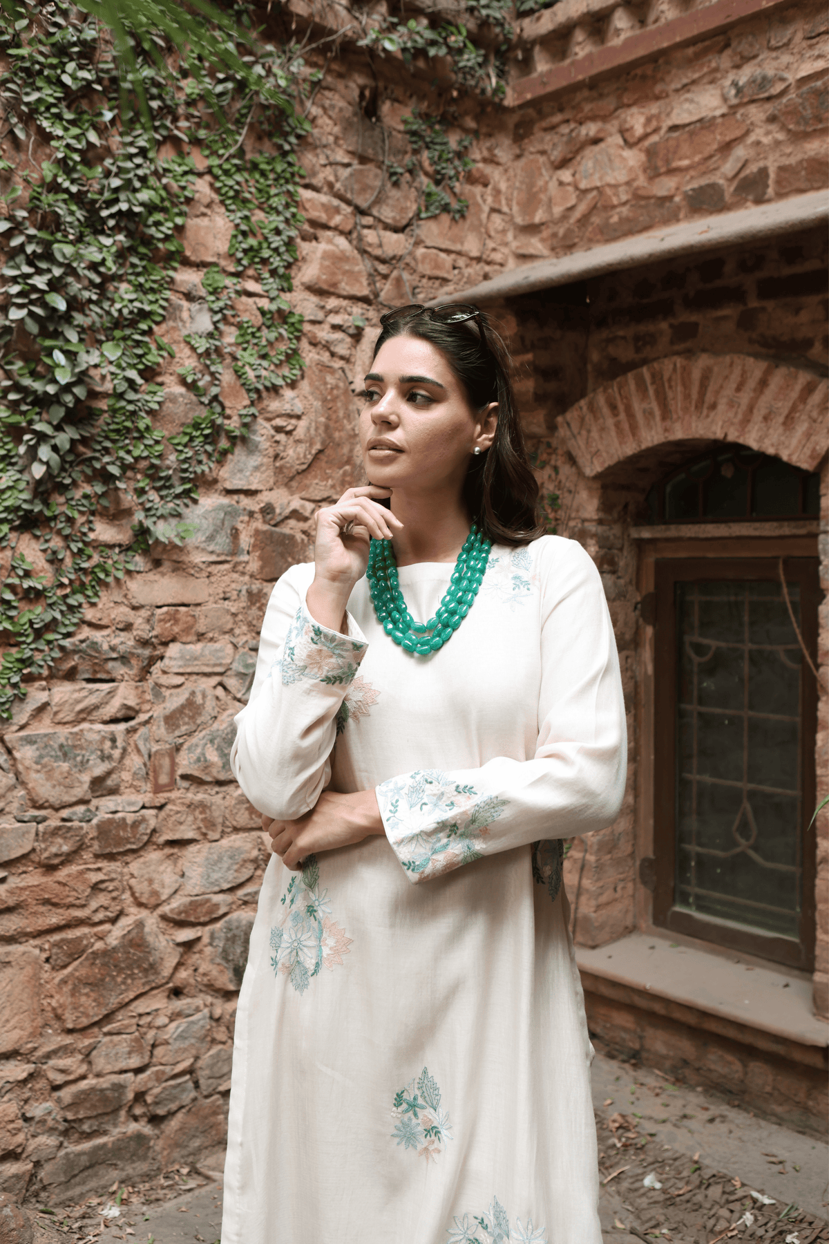 Ivory Silk Cotton Kurta And Pant