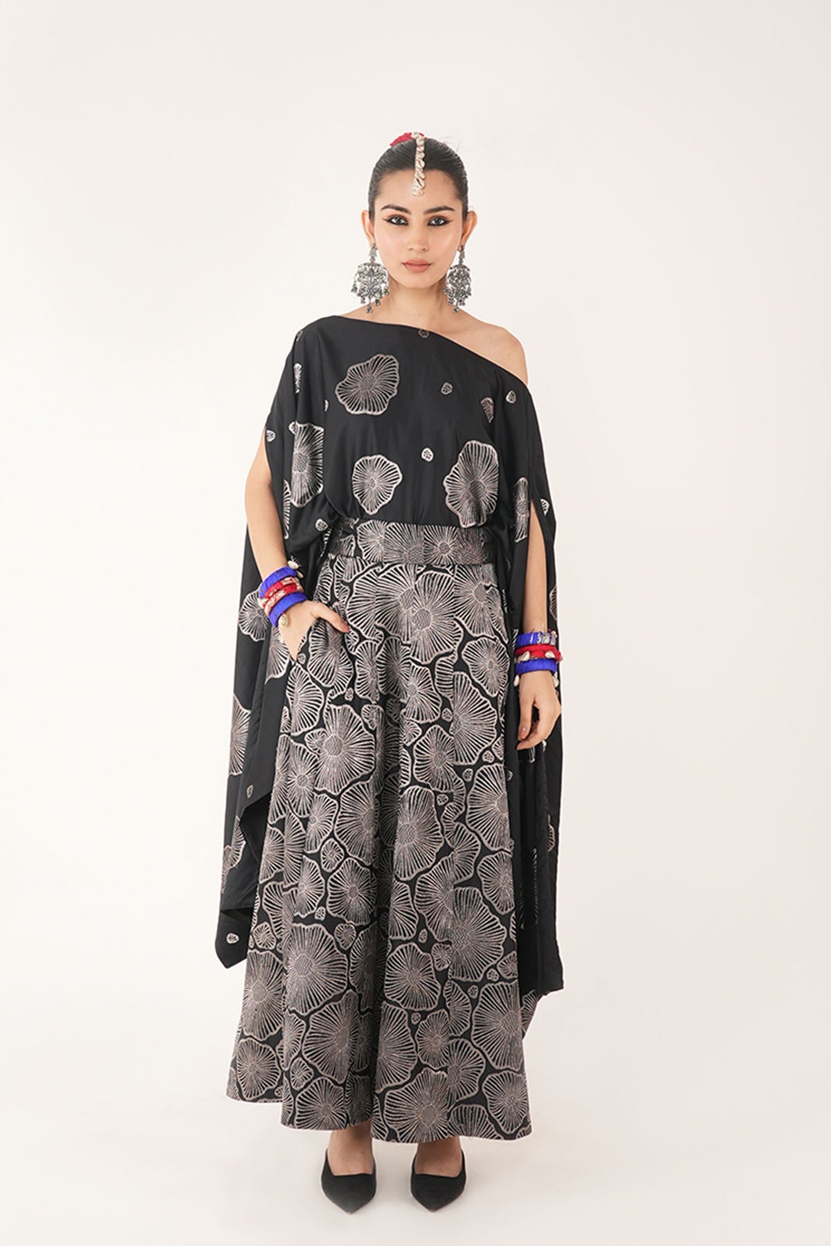 Kaizen Black Lehenga Set