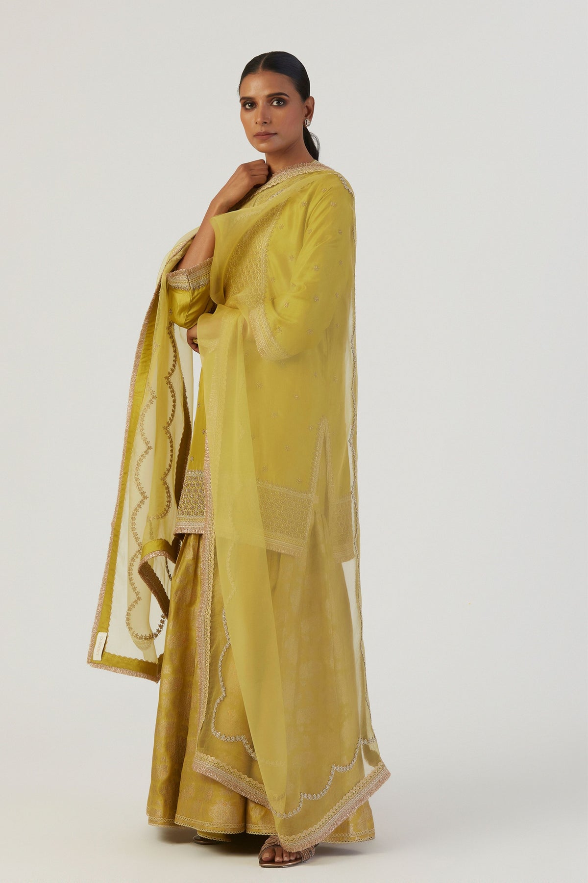 Iqra Silk Kurta and Sharara