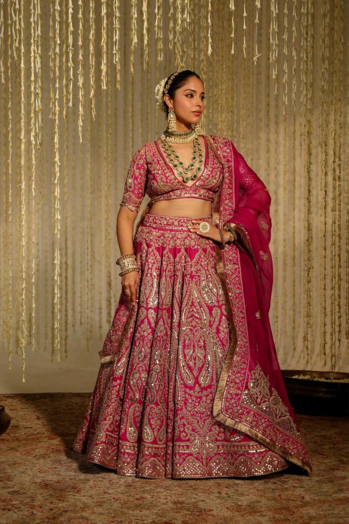 Amirah Hotpink Lehenga Set