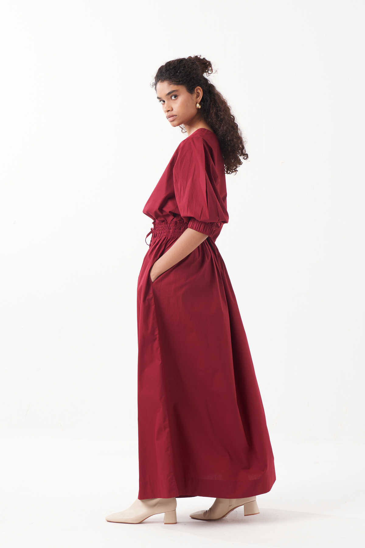 Pleated Sleeve Madder Co-ord Set