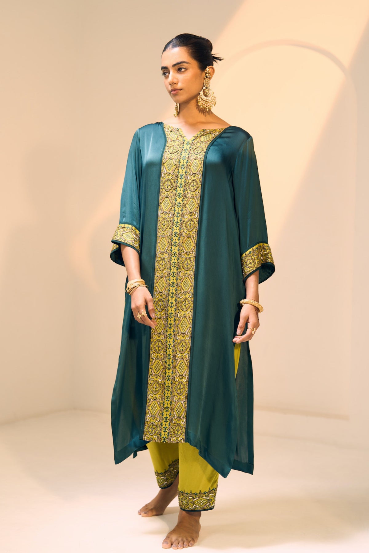 Green Seerat Kurta Set