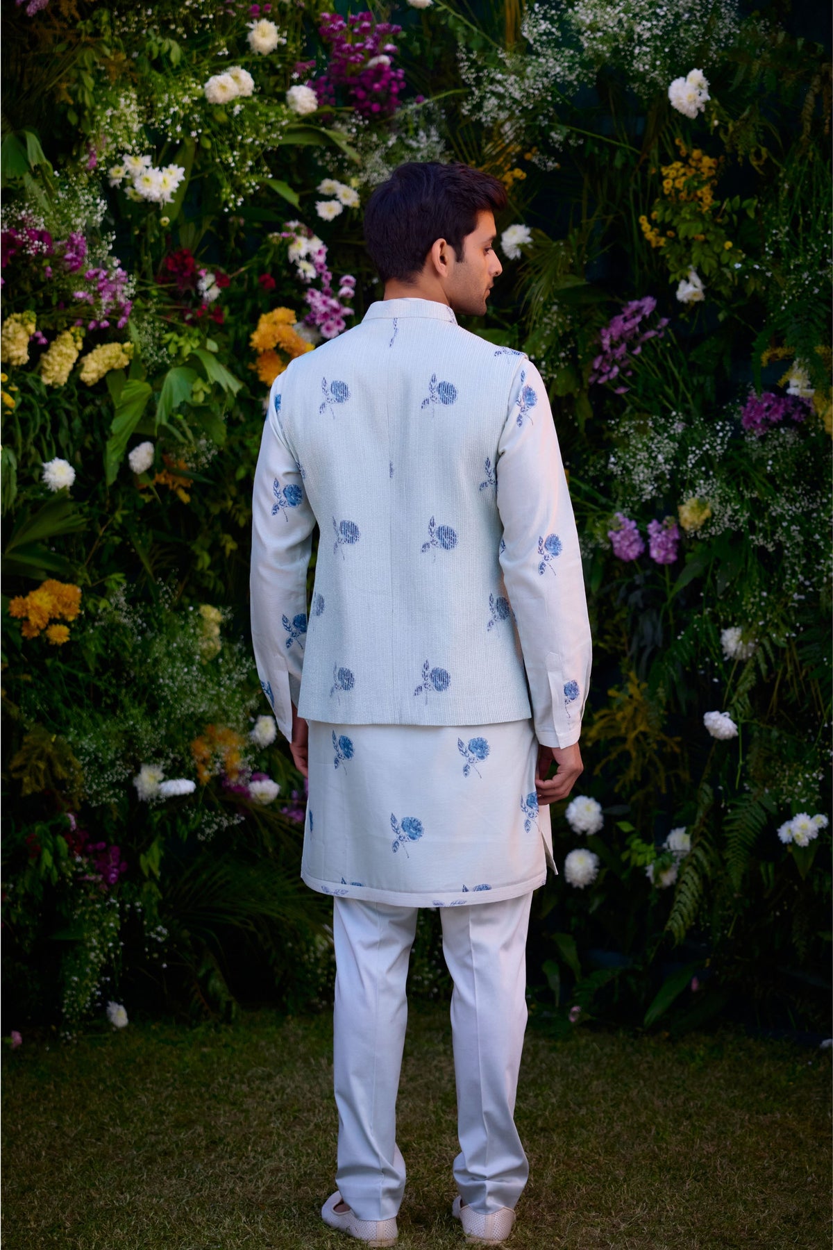 Illusion Blue Kurta Set