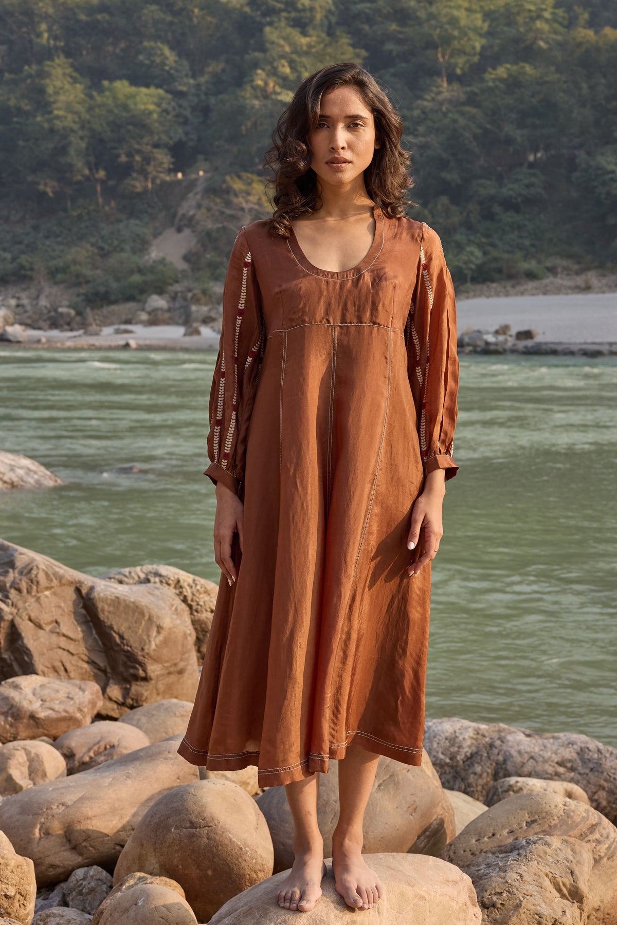 Brown Midi Dress