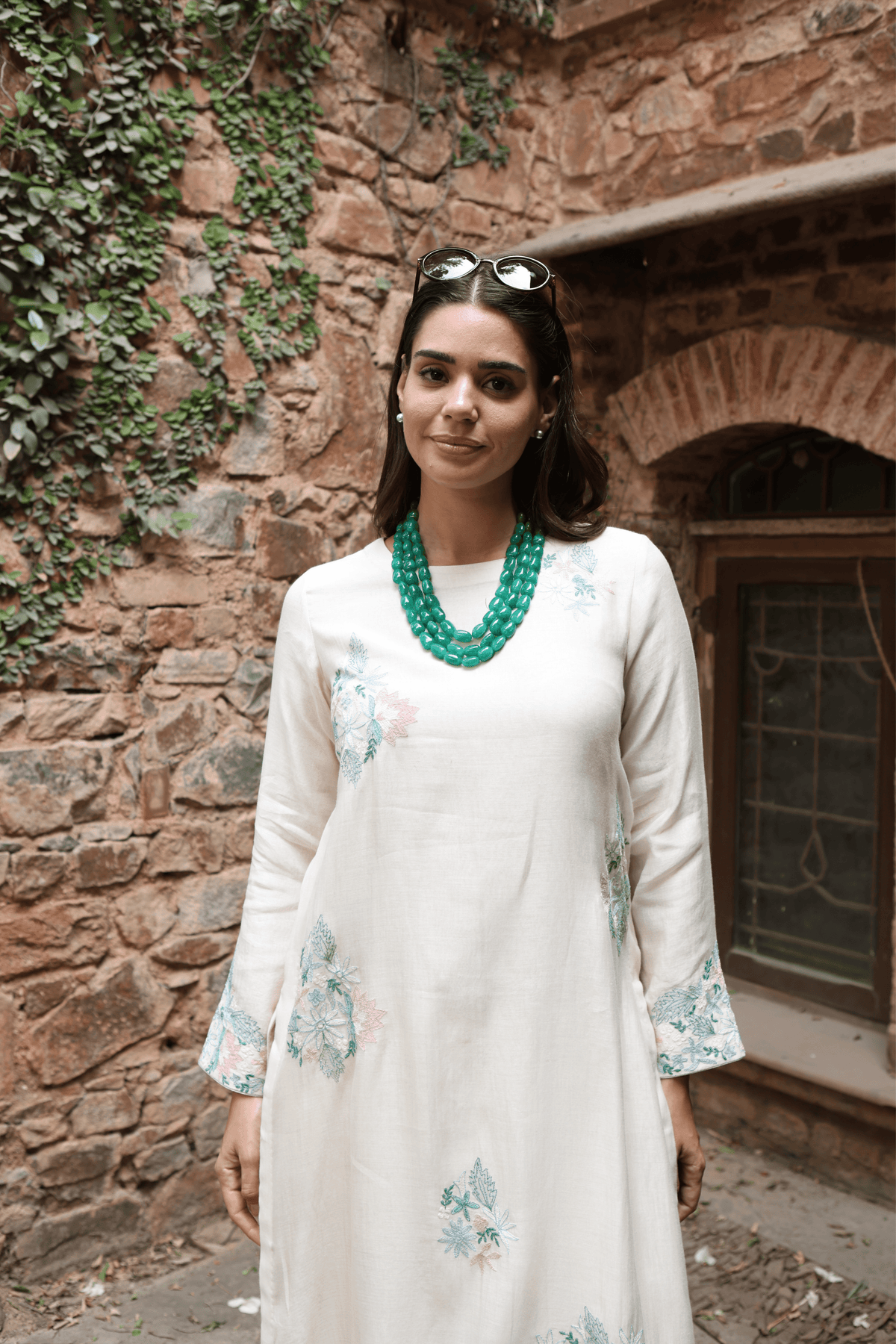 Ivory Silk Cotton Kurta And Pant